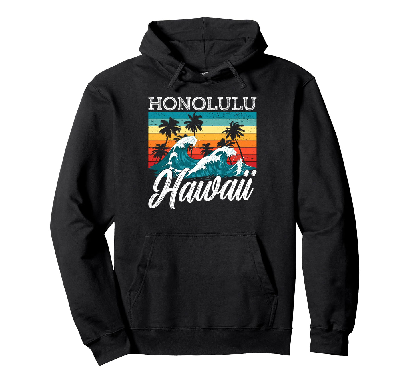 Honolulu Hawaii Tropical Beach Family Hoodie - Minimalist Print for Adults - T-Shirt, Sweatshirt, Hoodie
