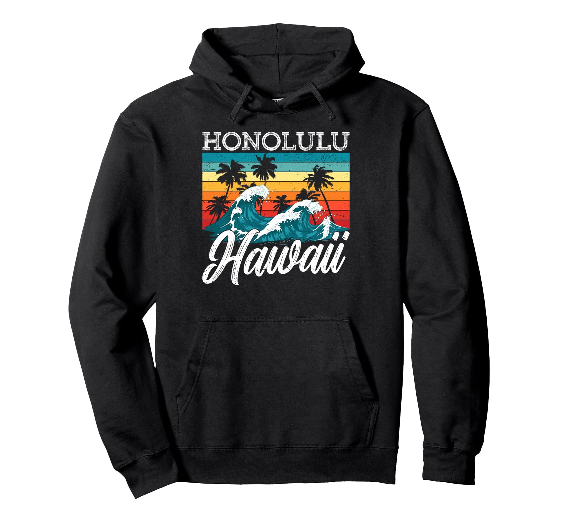 Honolulu Hawaii Tropical Beach Family Hoodie - Minimalist Print for Adults - T-Shirt, Sweatshirt, Hoodie