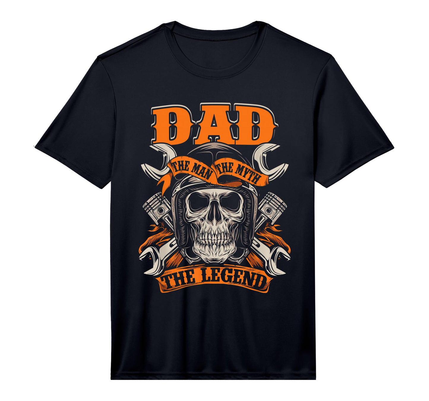 Mens Biker Dad Motorcycle Fathers Day Myth T-Shirt - Graphic Print Unisex - T-Shirt, Sweatshirt, Hoodie