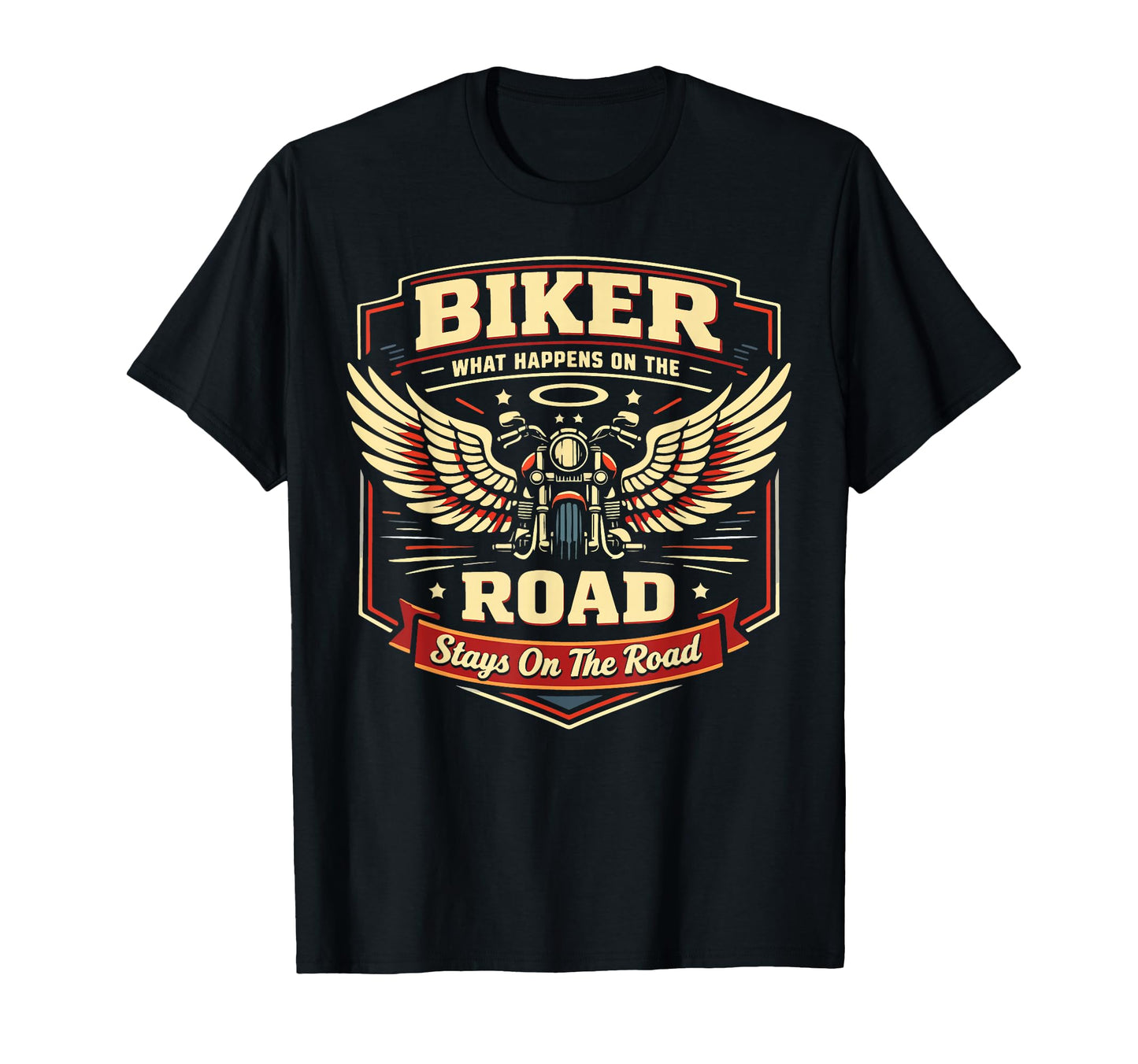 Motorcycle Biker Biker What Happens T-Shirt - Aesthetic Graphic for Adults - T-Shirt, Sweatshirt, Hoodie