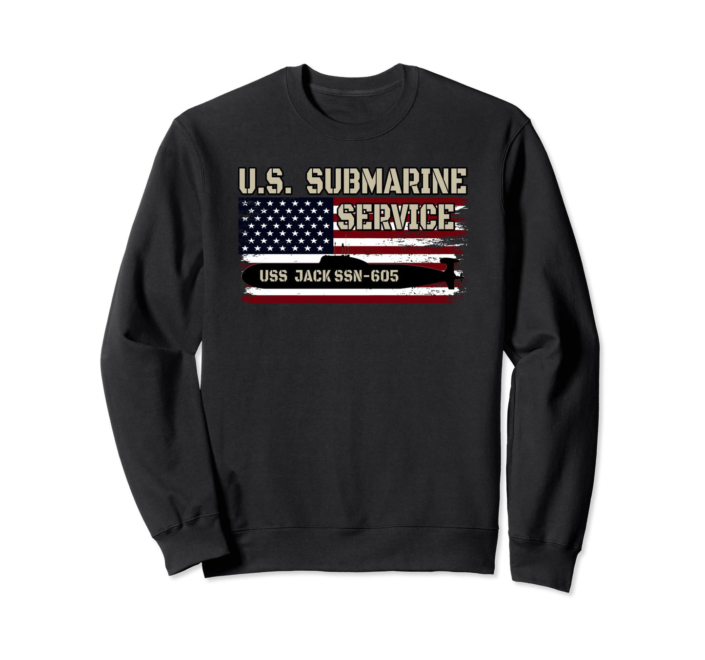 Uss Jack Ssn 605 Submarine Veterans Sweatshirt - Novelty Apparel Men Women - T-Shirt, Sweatshirt, Hoodie
