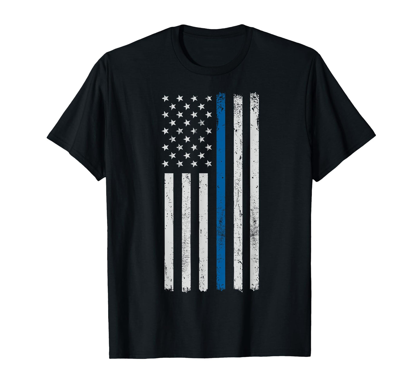 American Flag Thin Blue Line Police T-Shirt - Streetwear Style for Adults - T-Shirt, Sweatshirt, Hoodie