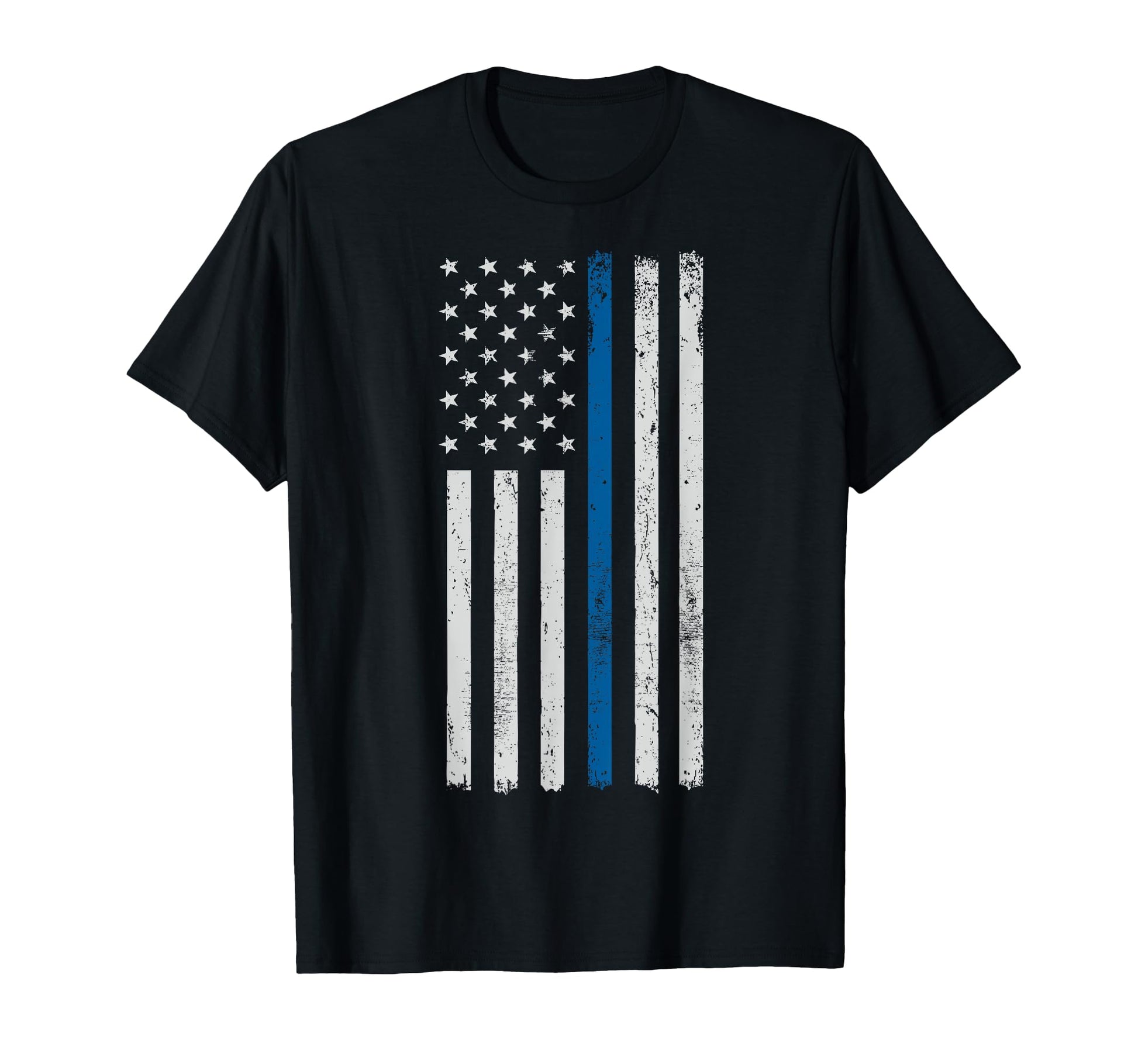 American Flag Thin Blue Line Police T-Shirt - Streetwear Style for Adults - T-Shirt, Sweatshirt, Hoodie