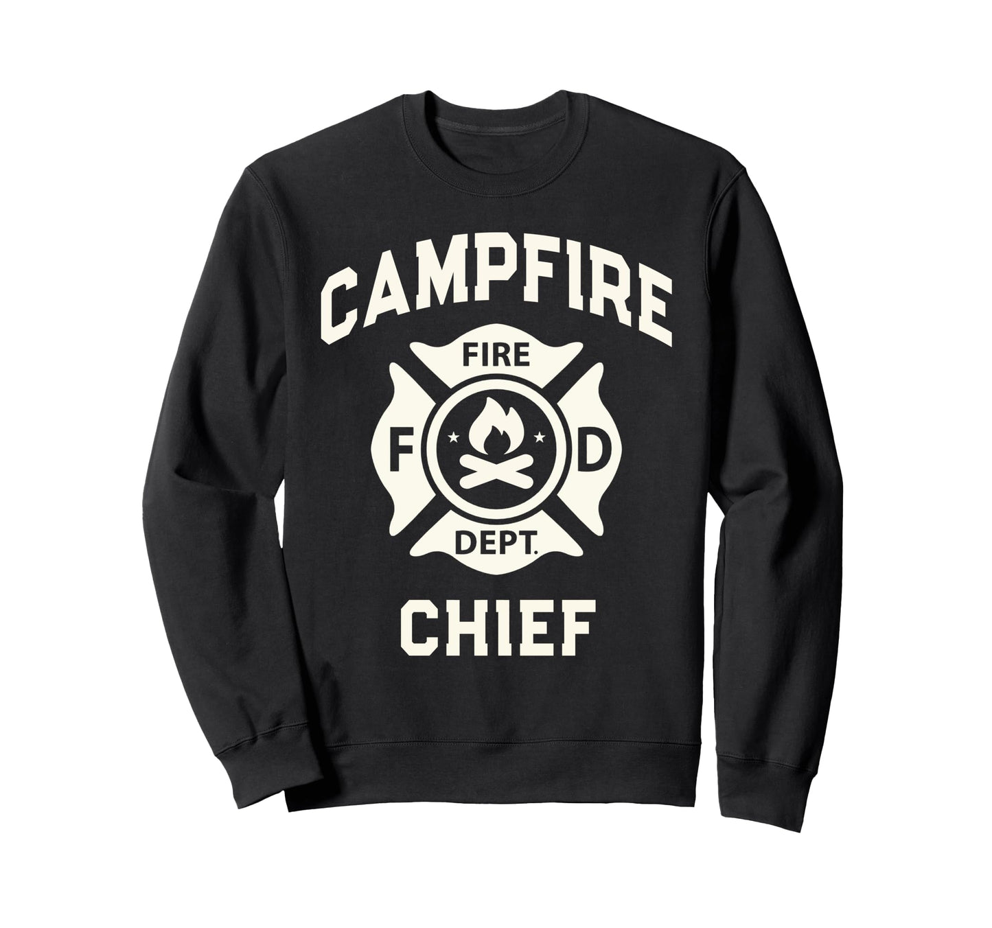 Funny Campfire Chief Hiking Camping Dad Sweatshirt - Unique Graphic Unisex - T-Shirt, Sweatshirt, Hoodie
