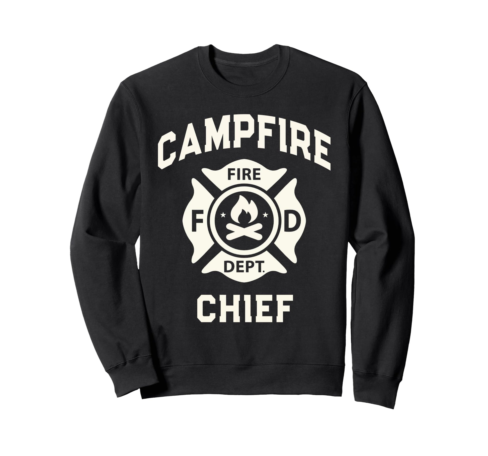 Funny Campfire Chief Hiking Camping Dad Sweatshirt - Unique Graphic Unisex - T-Shirt, Sweatshirt, Hoodie