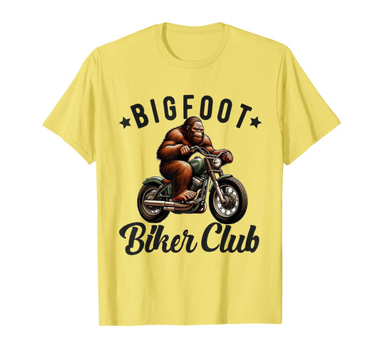 Bigfoot Motorcycle Sasquatch Dad T-Shirt - Fun Novelty Design Men Women - T-Shirt, Sweatshirt, Hoodie