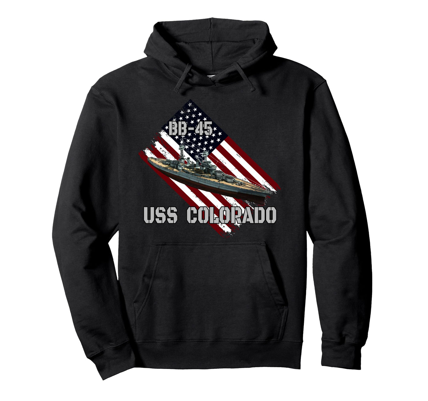 Battleship Uss Colorado Bb 45 Combat Hoodie - Streetwear Style for Adults - T-Shirt, Sweatshirt, Hoodie