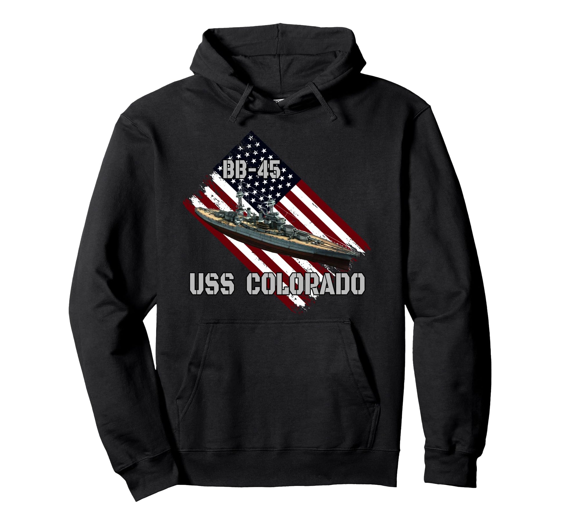 Battleship Uss Colorado Bb 45 Combat Hoodie - Streetwear Style for Adults - T-Shirt, Sweatshirt, Hoodie