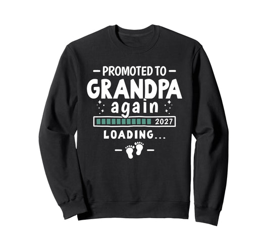 2Nd Time Grandpa Announcement Sweatshirt - Fun Novelty Design for Adults - T-Shirt, Sweatshirt, Hoodie