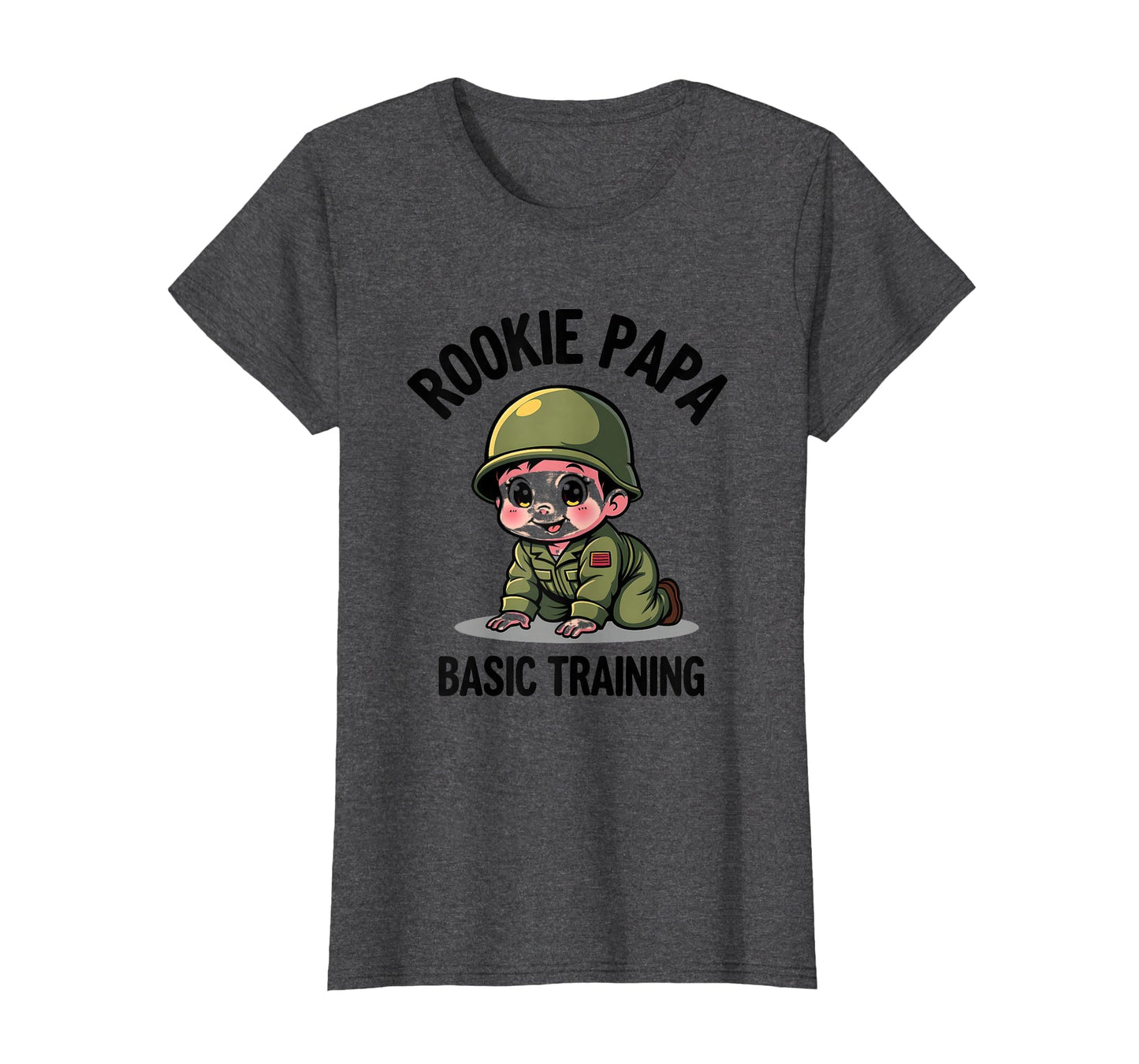 Rookie Papa Basic Training New Dad T-Shirt - Streetwear Style for Adults - T-Shirt, Sweatshirt, Hoodie