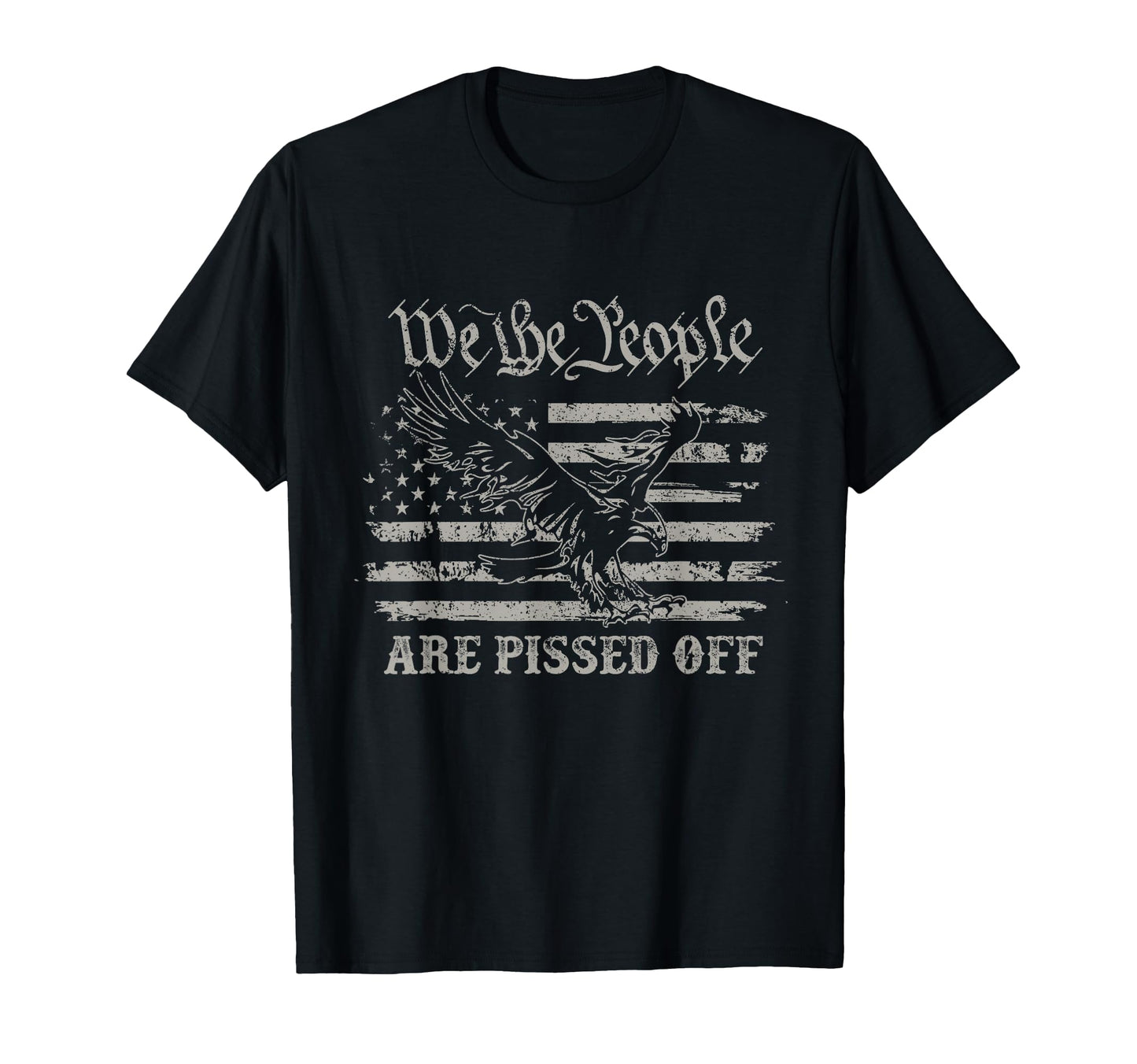 American Flag Bald Eagle We People T-Shirt - Aesthetic Graphic for Adults - T-Shirt, Sweatshirt, Hoodie