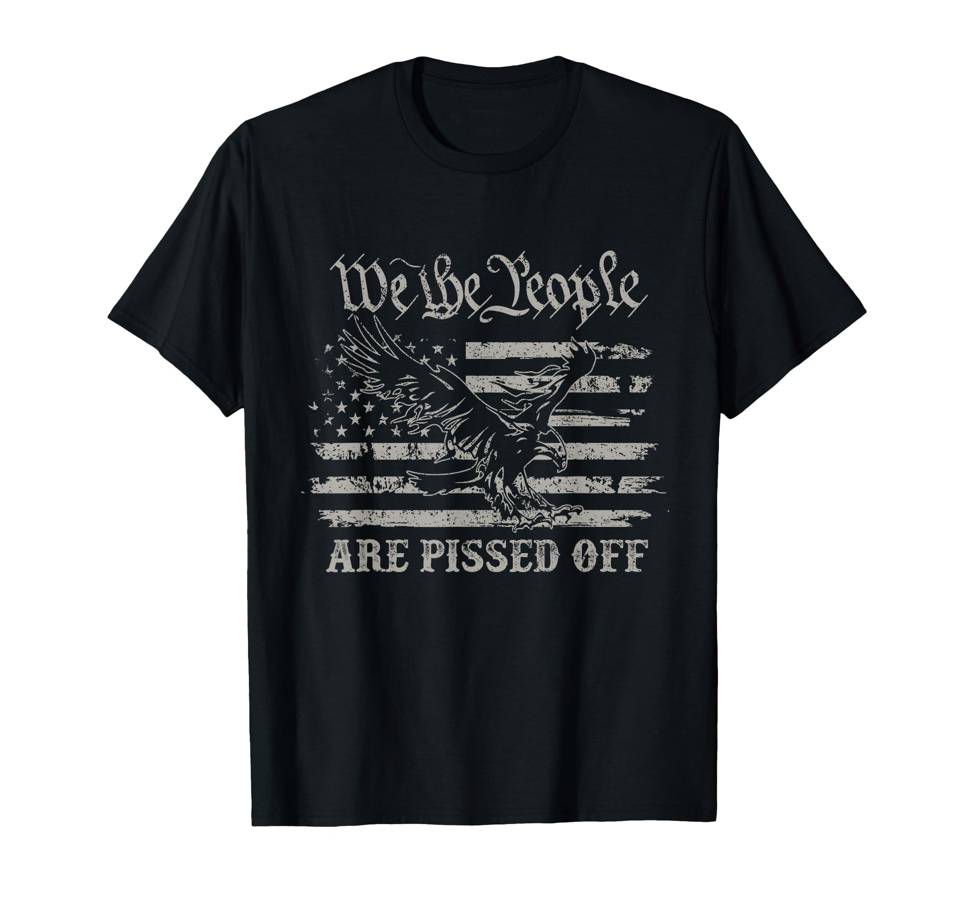 American Flag Bald Eagle We People T-Shirt - Aesthetic Graphic for Adults - T-Shirt, Sweatshirt, Hoodie