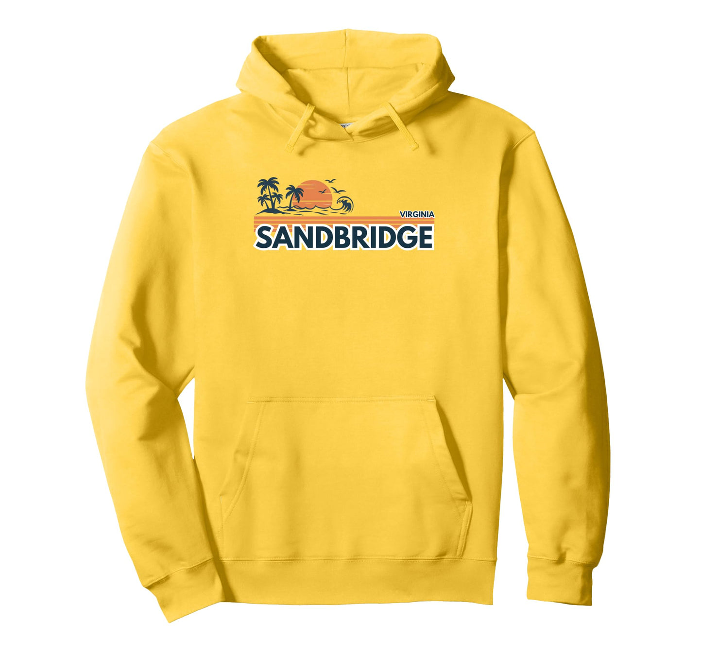 Sandbridge Beach Virginia Palm Tree Hoodie - Streetwear Style Men Women - T-Shirt, Sweatshirt, Hoodie