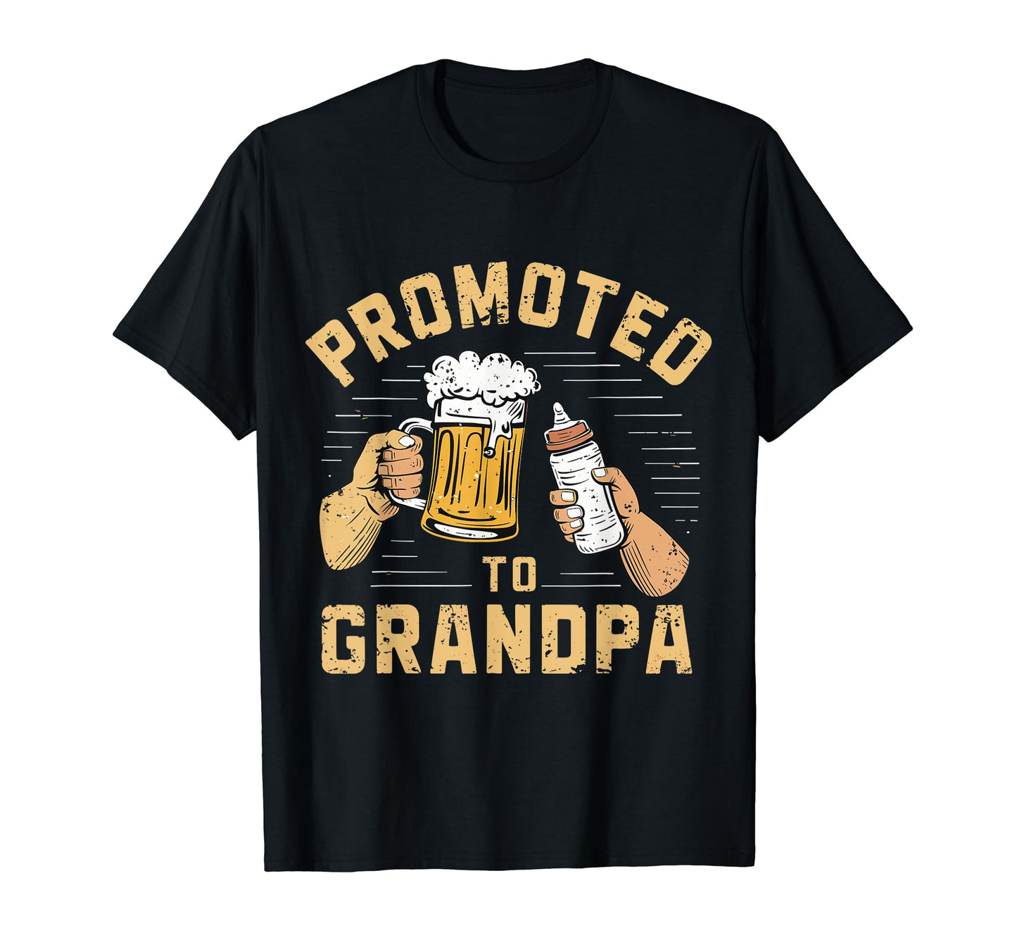 Promoted To Grandpa Grandparents T-Shirt - Fun Novelty Design for Adults - T-Shirt, Sweatshirt, Hoodie