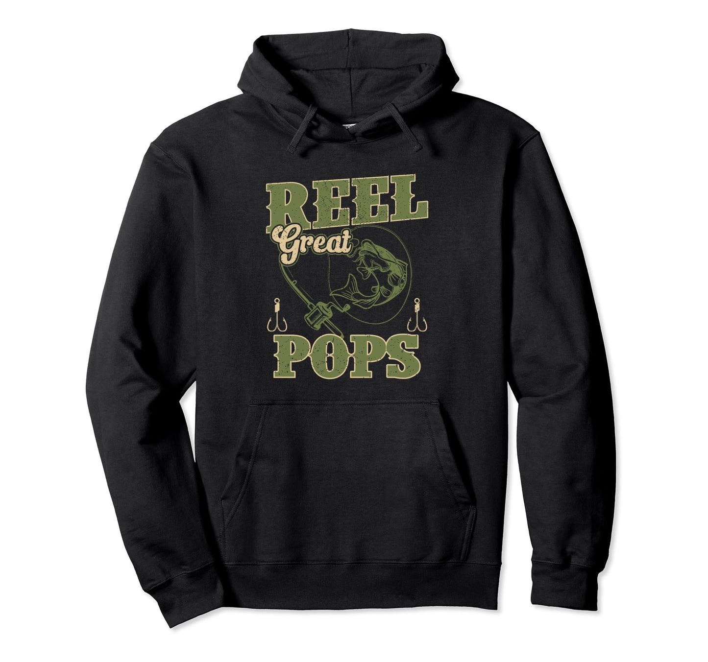 Reel Great Pops Fishing Funny Fathers Hoodie - Aesthetic Graphic Men Women - T-Shirt, Sweatshirt, Hoodie
