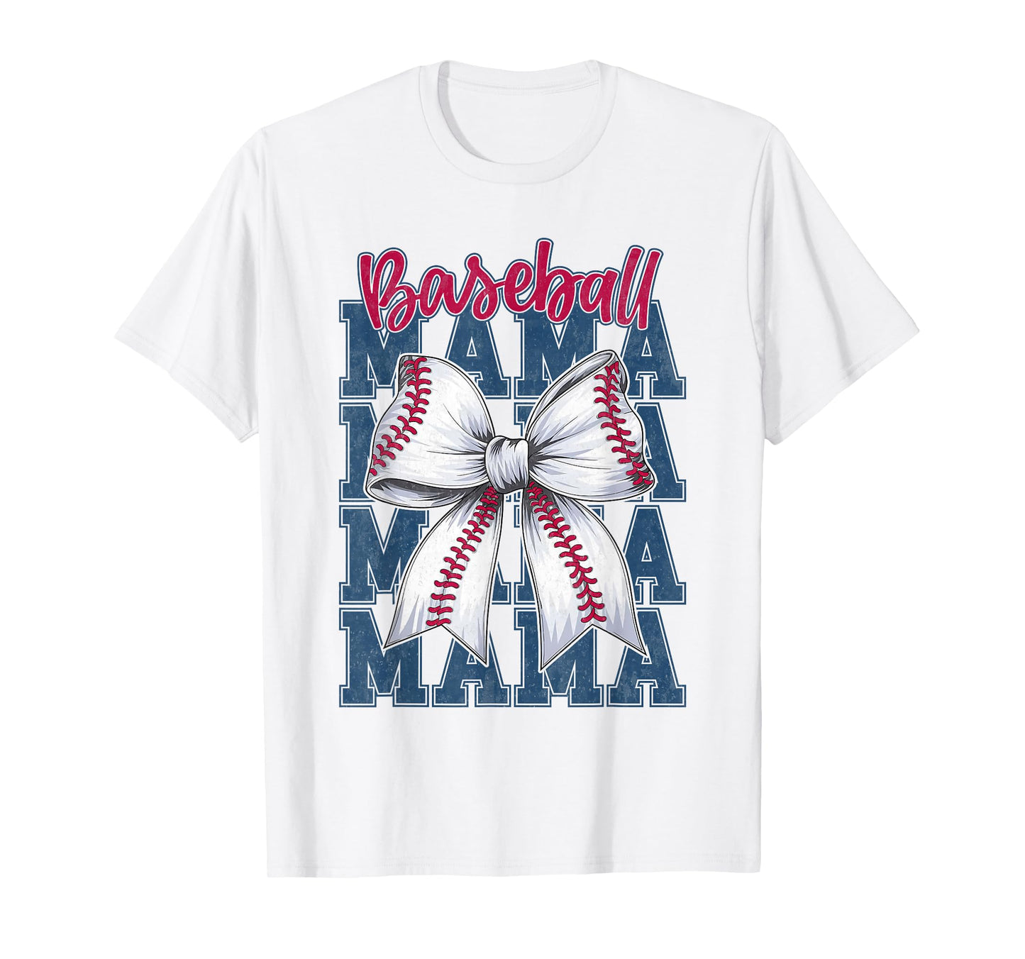 Baseball Mama Coquette Bow Game Day T-Shirt - Custom Art Print for Adults - T-Shirt, Sweatshirt, Hoodie