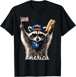 USA America Raccoon Hot Dog 1776-2026 4th of July 250 Years T-Shirt Unisex T-shirt, Sweatshirt, Hoodie, Long Sleeve Tee - T-Shirt, Sweatshirt, Hoodie