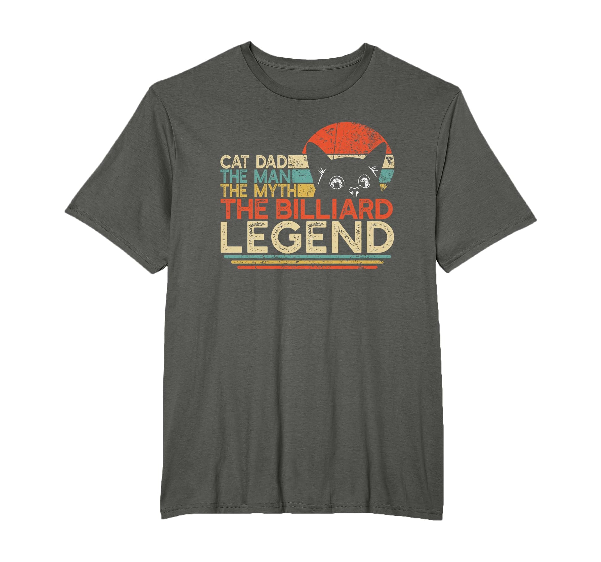 Pool Player Cat Dad Myth Billiard Legend T-Shirt - Trendy Graphic Unisex - T-Shirt, Sweatshirt, Hoodie