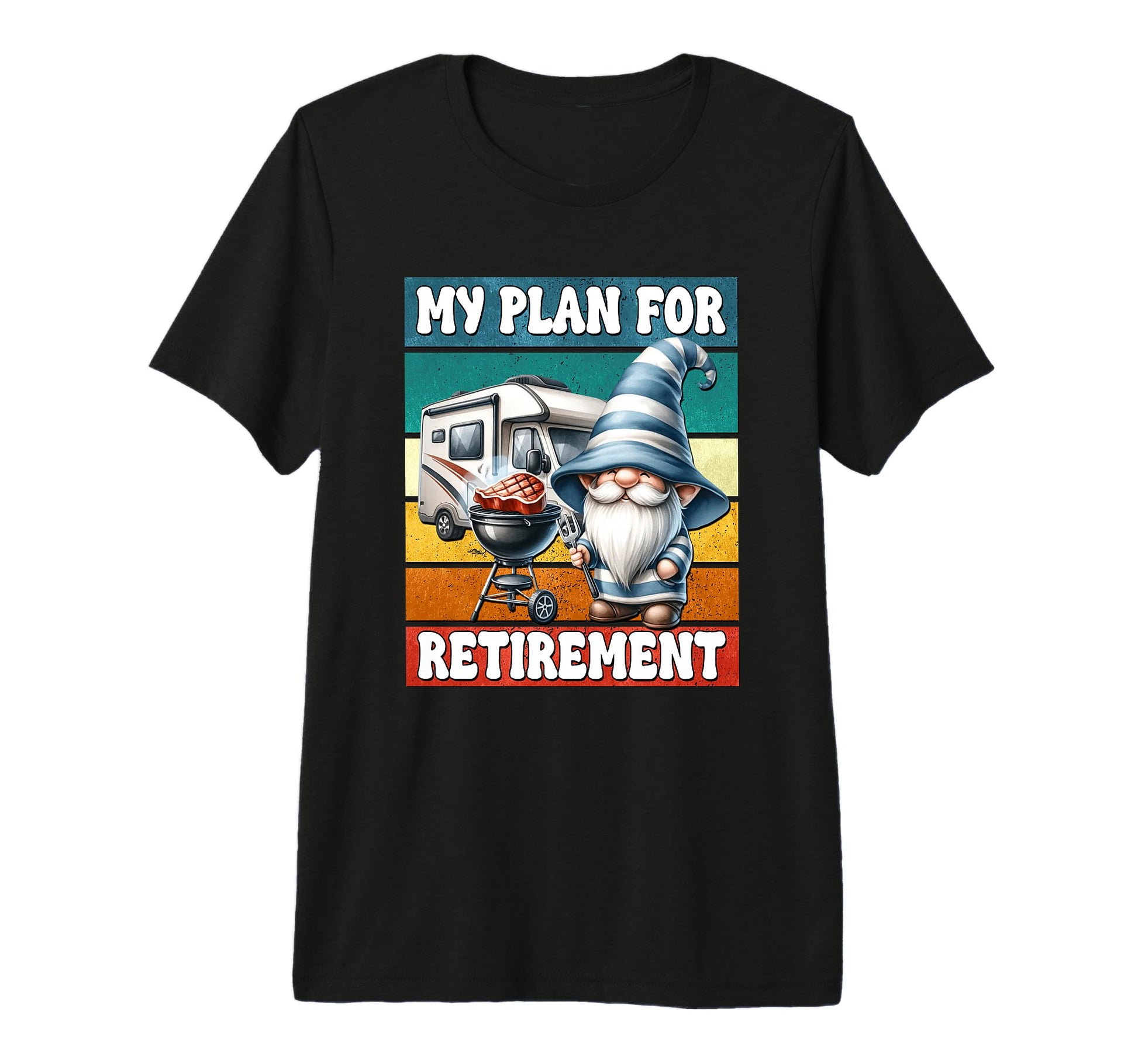 Camping Retirement Plan Gnome T-Shirt - Minimalist Print for Adults - T-Shirt, Sweatshirt, Hoodie