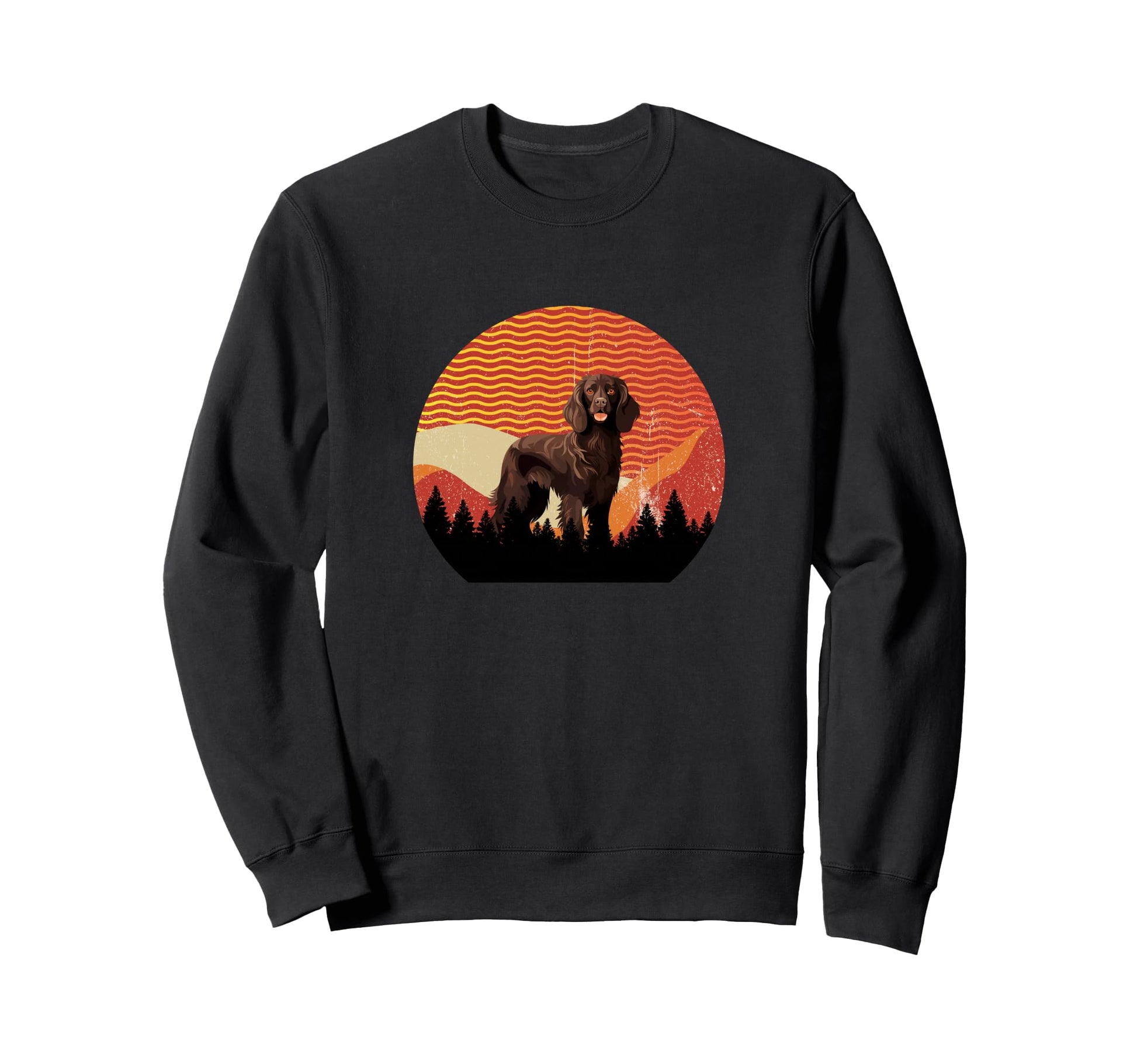 Boykin Dog Sunset Distressed Sweatshirt - Streetwear Style for Adults - T-Shirt, Sweatshirt, Hoodie