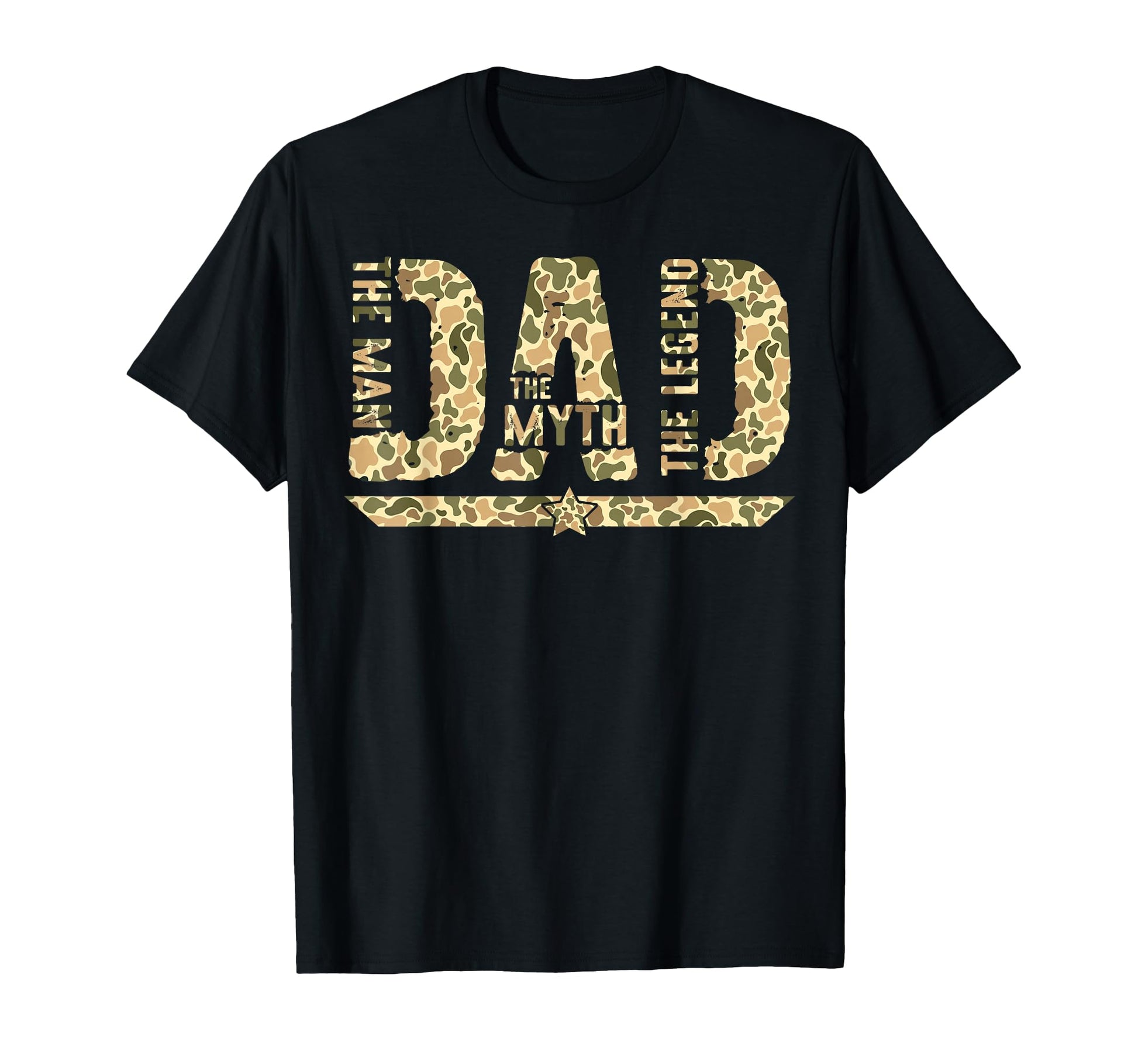 Camo Hunting Dad Myth Legend Fathers T-Shirt - Novelty Apparel Men Women - T-Shirt, Sweatshirt, Hoodie