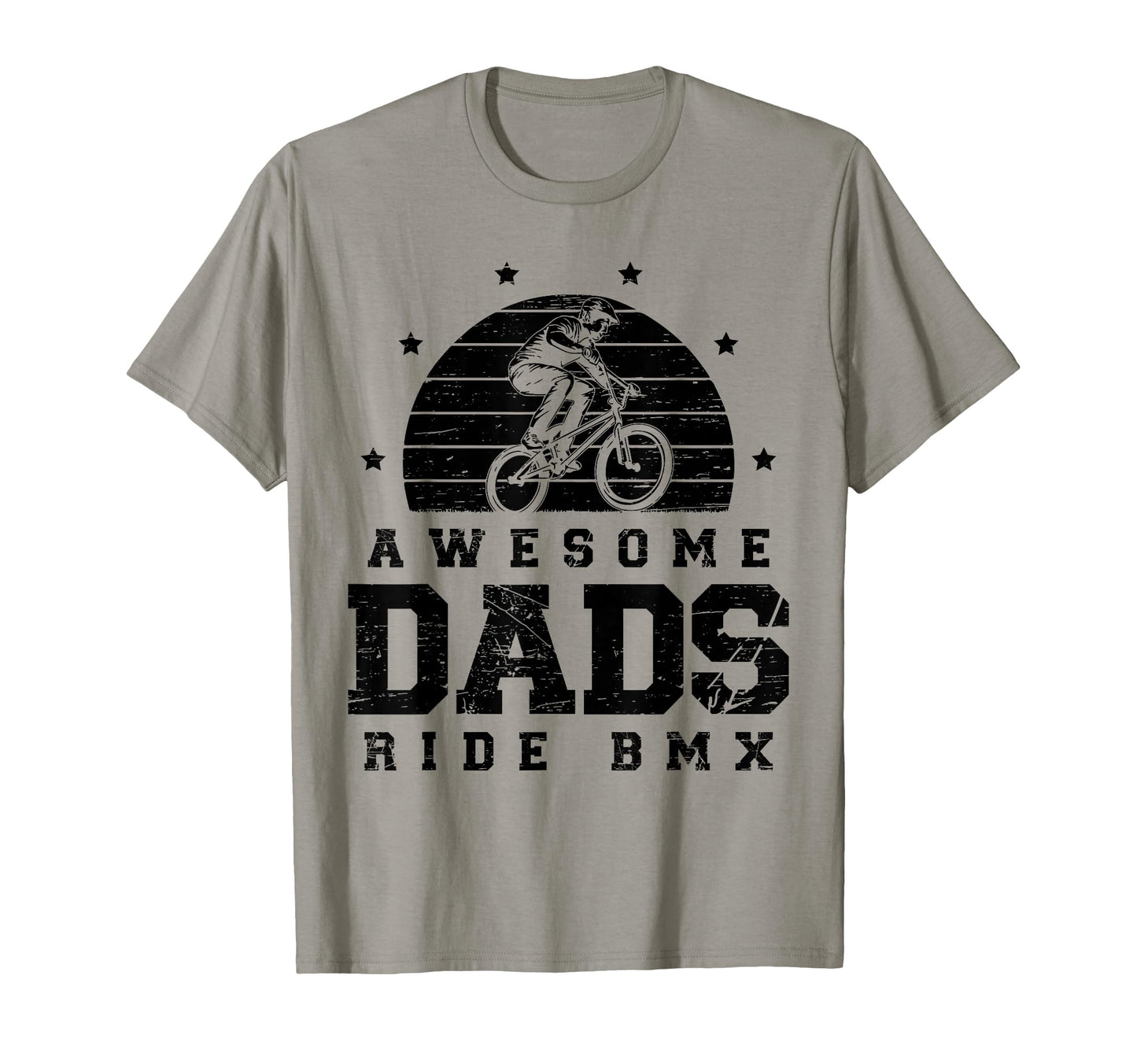 Awesome Dads Ride Bmx Bike Sunset T-Shirt - Custom Art Print Unisex - T-Shirt, Sweatshirt, Hoodie