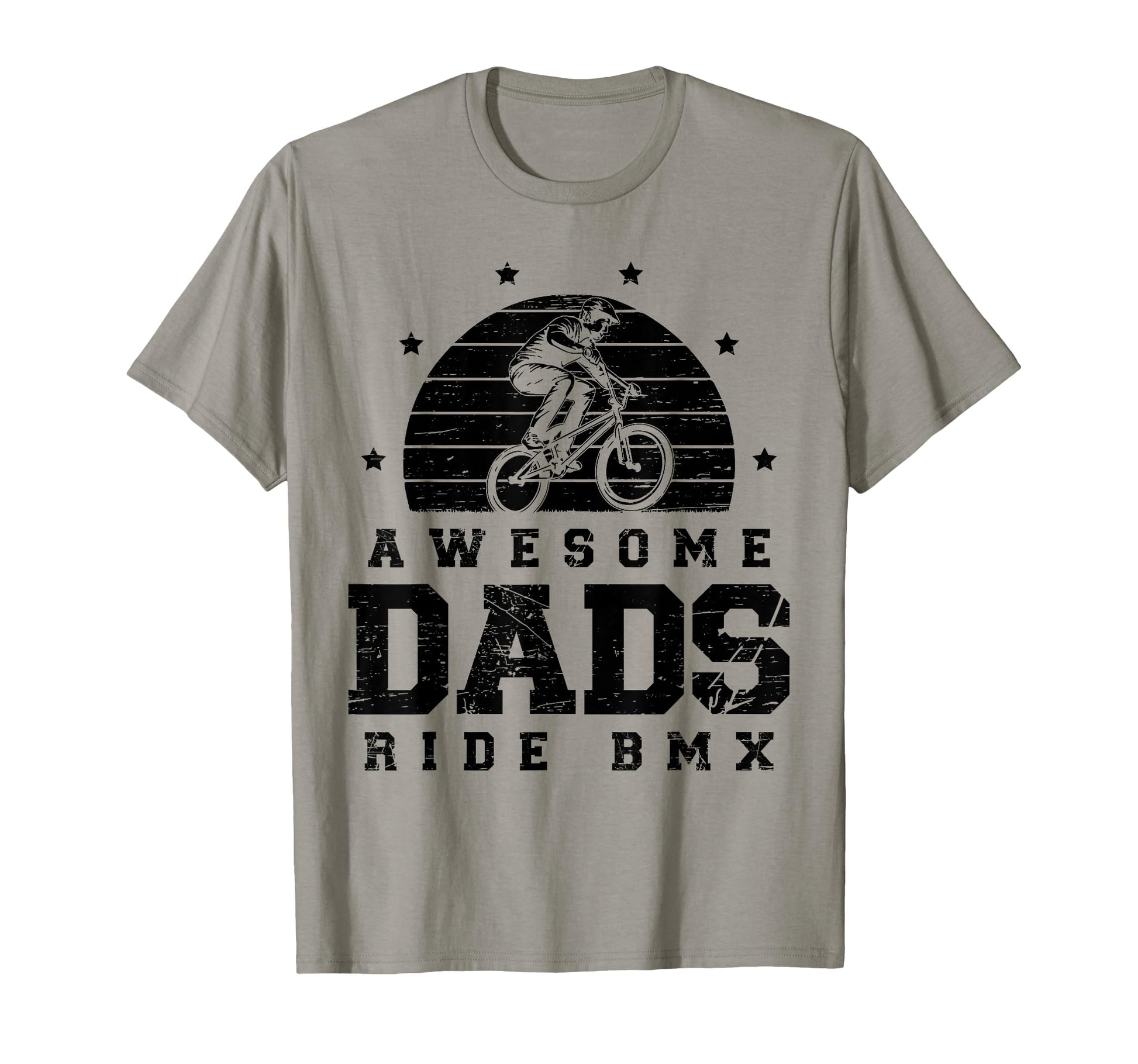 Awesome Dads Ride Bmx Bike Sunset T-Shirt - Custom Art Print Unisex - T-Shirt, Sweatshirt, Hoodie