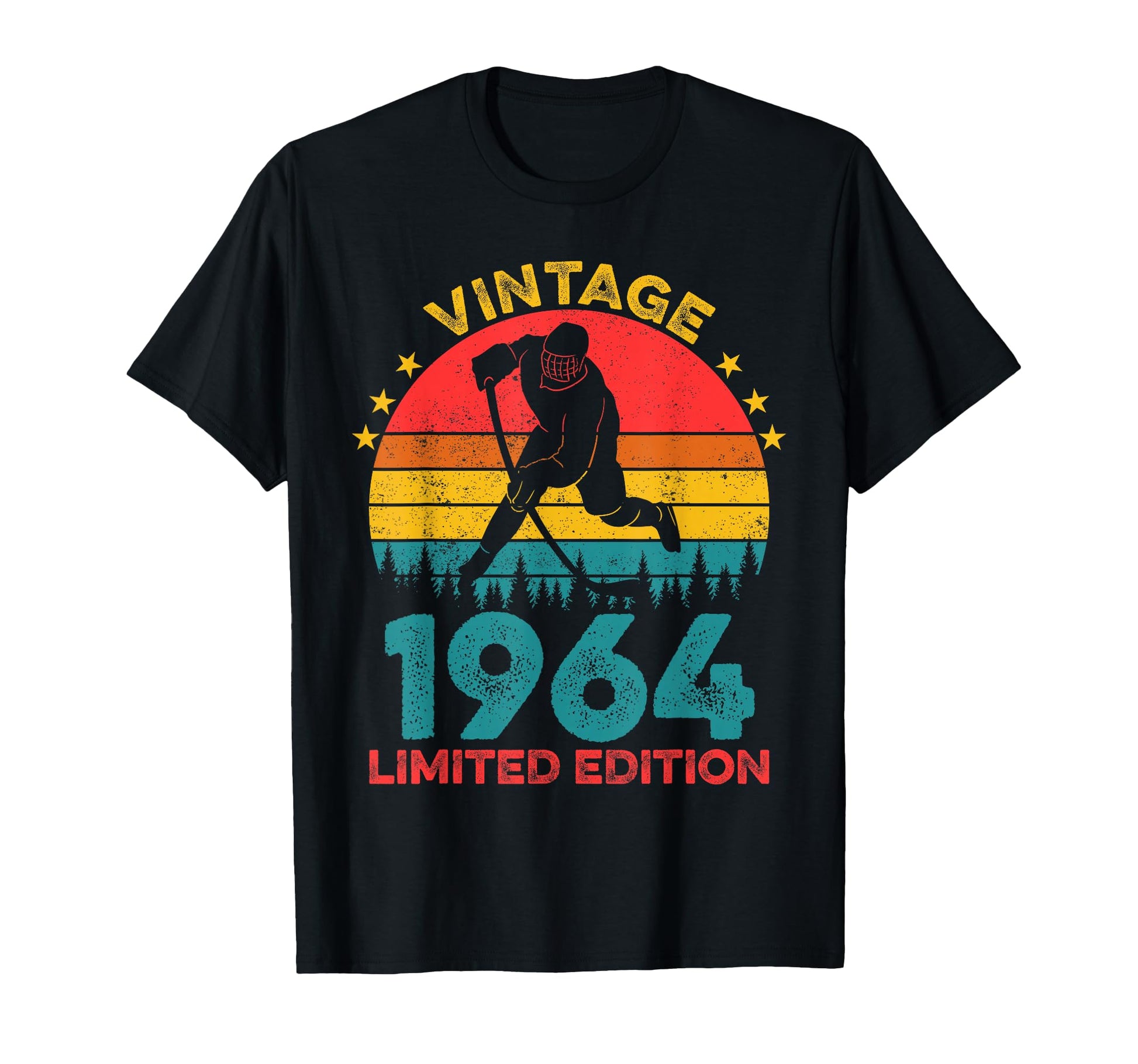 Hockey Player 1964 Sunset Birthday T-Shirt - Streetwear Style for Adults - T-Shirt, Sweatshirt, Hoodie