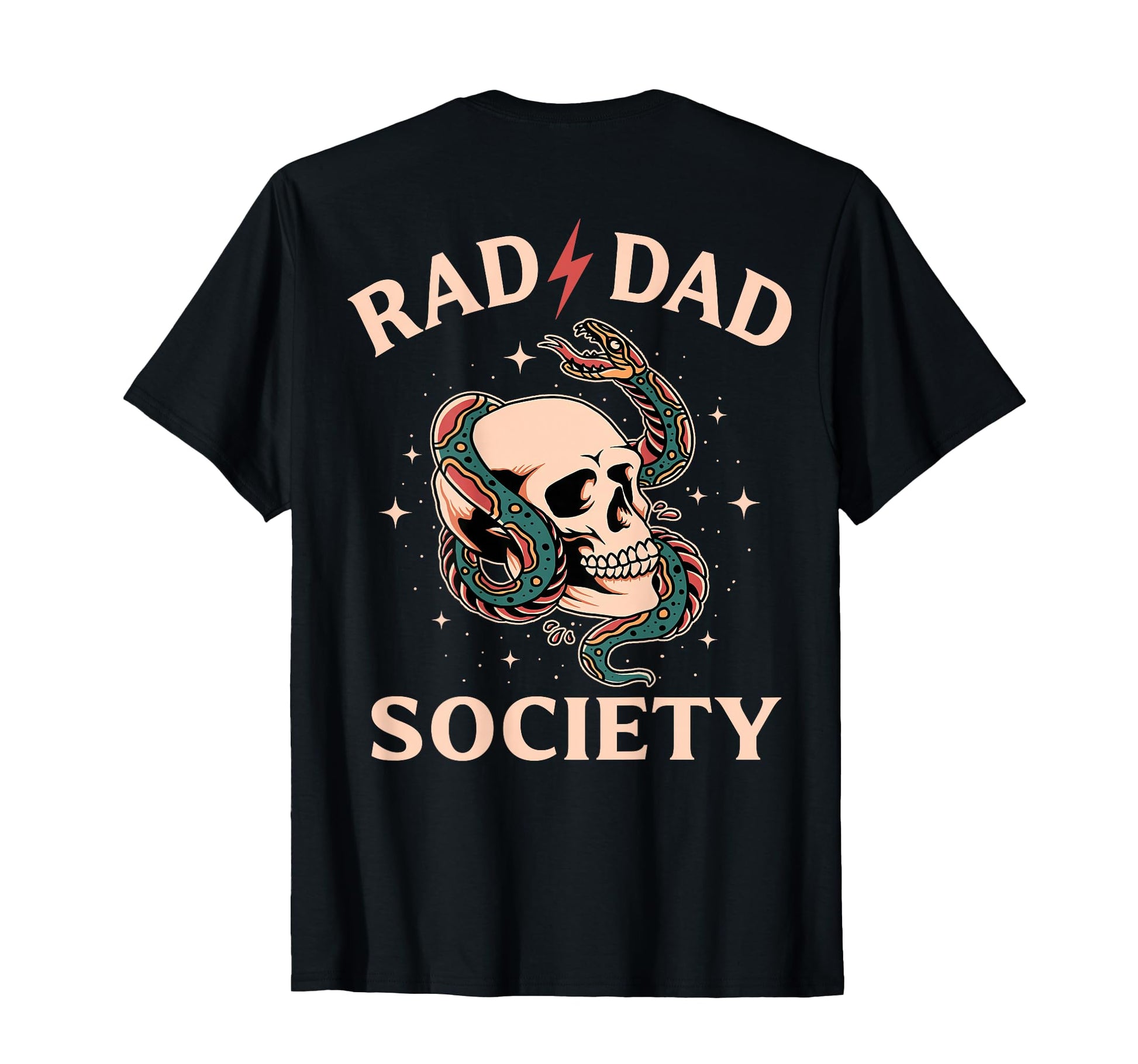 Dad Club Rad Dad Society Skull Snake T-Shirt - Unique Graphic Unisex - T-Shirt, Sweatshirt, Hoodie