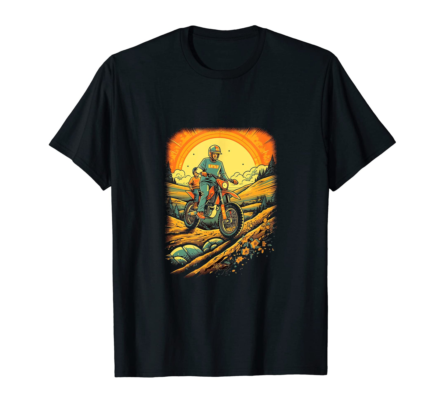 Dirt Bike Father Dad Son Motorcycle T-Shirt - Graphic Print for Adults - T-Shirt, Sweatshirt, Hoodie