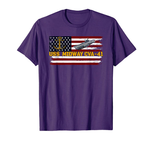 Aircraft Carrier Uss Midway Cva 41 T-Shirt - Unique Graphic for Adults - T-Shirt, Sweatshirt, Hoodie