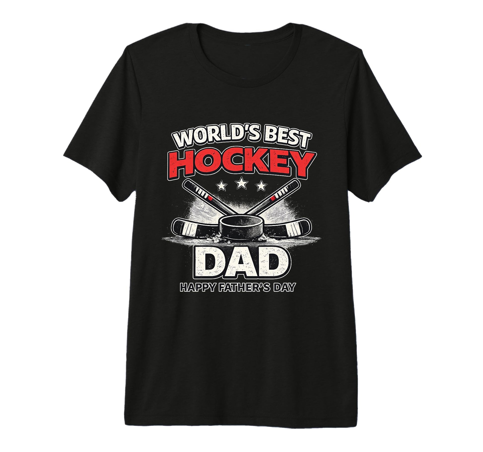 Mens Worlds Best Hockey Dad Funny Ice T-Shirt - Novelty Apparel for Adults - T-Shirt, Sweatshirt, Hoodie