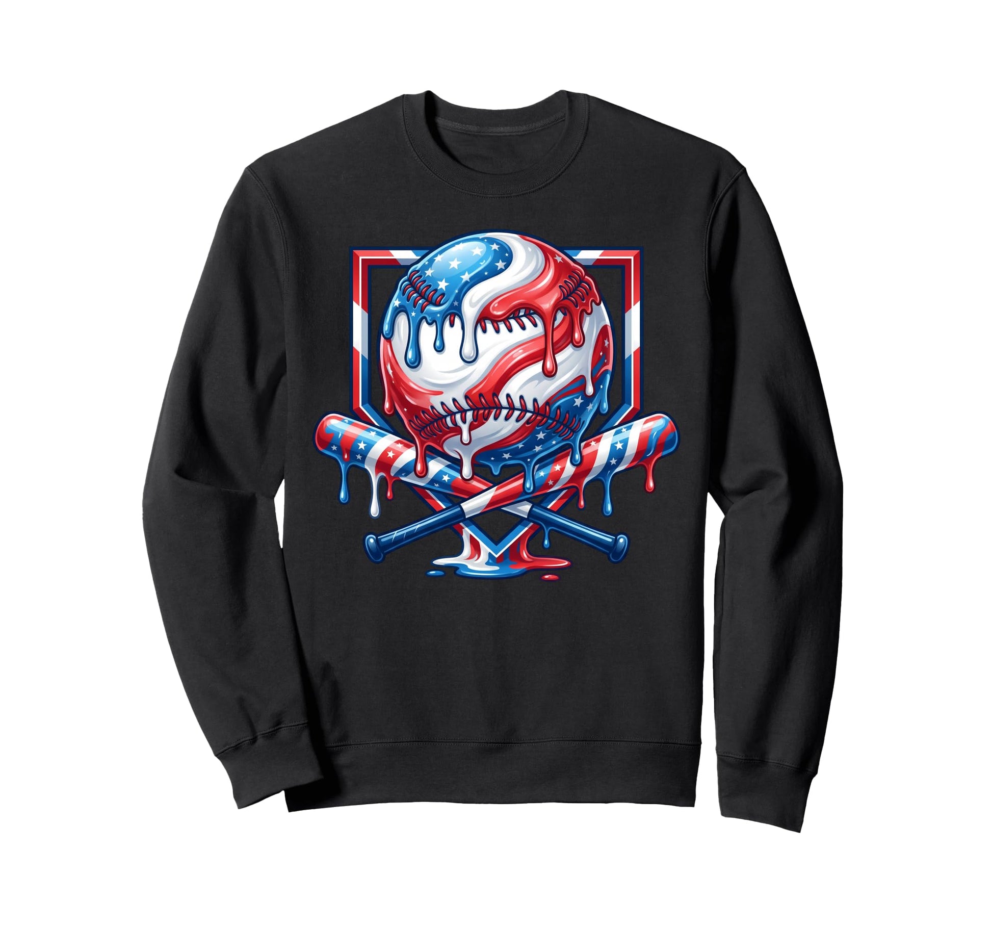 Drip Baseball Funny 4Th July Sweatshirt - Novelty Apparel Men Women - T-Shirt, Sweatshirt, Hoodie