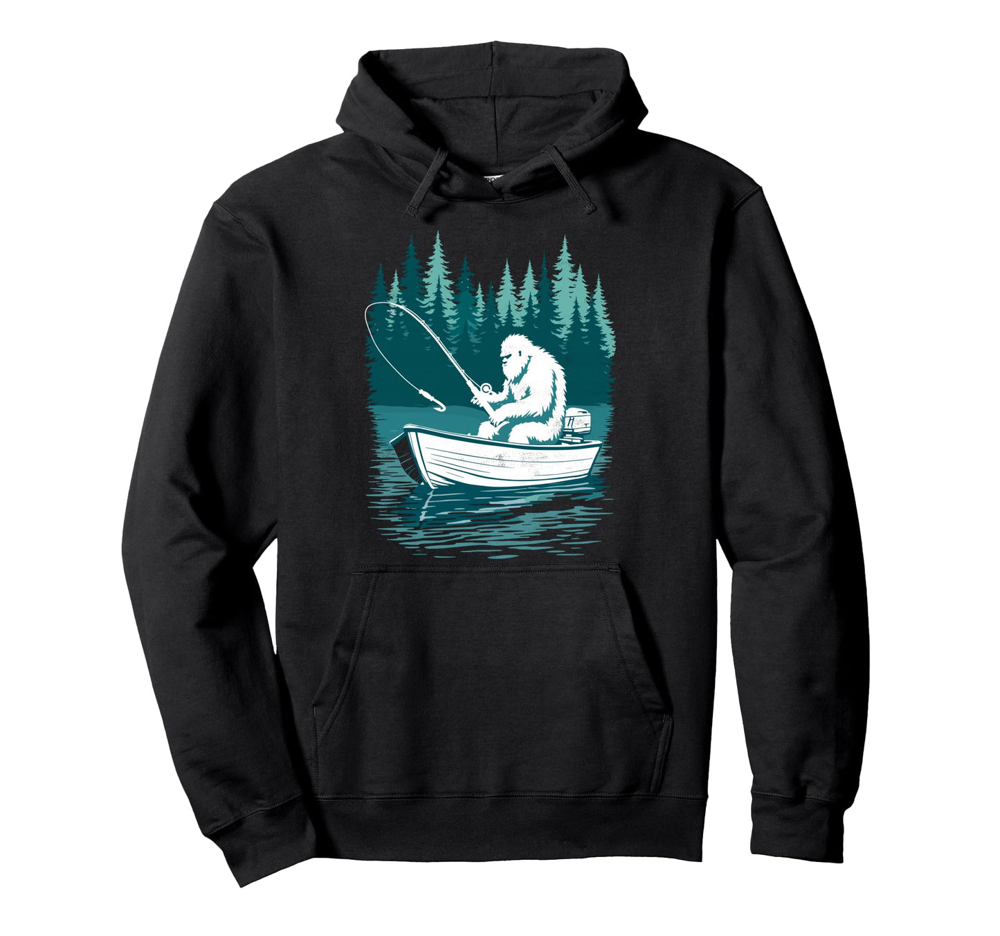 Bassquatch Sasquatch Fisher Bass Hoodie - Casual Everyday Wear Unisex - T-Shirt, Sweatshirt, Hoodie