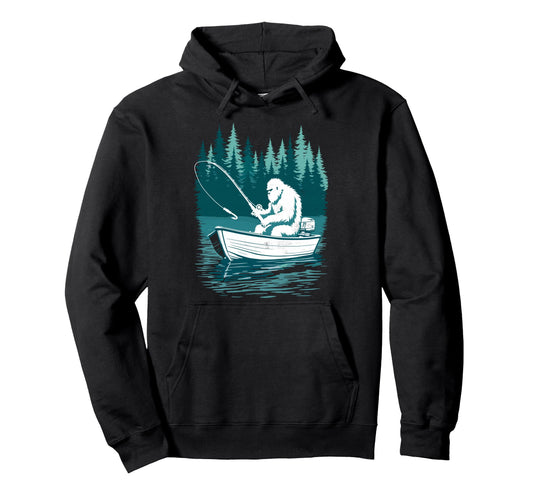 Bassquatch Sasquatch Fisher Bass Hoodie - Casual Everyday Wear Unisex - T-Shirt, Sweatshirt, Hoodie