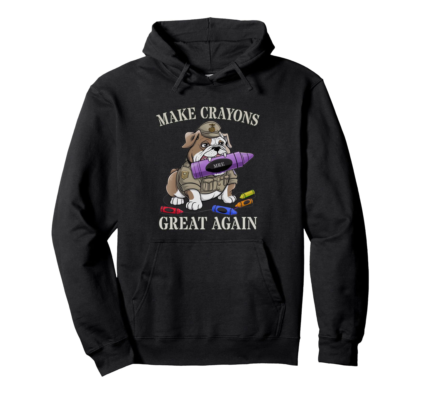 Funny Make Crayons Great Again Military Hoodie - Graphic Print for Adults - T-Shirt, Sweatshirt, Hoodie
