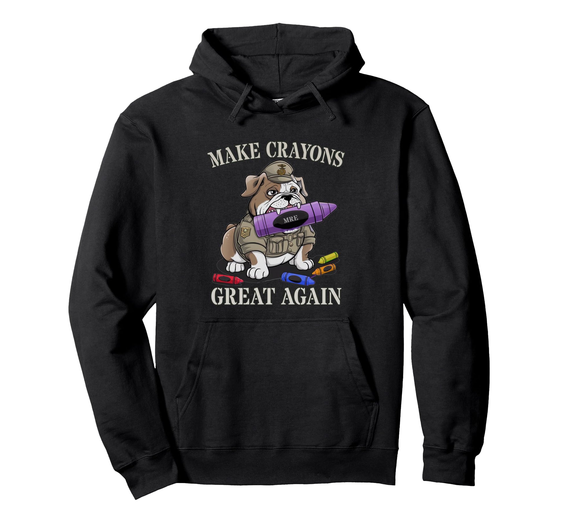 Funny Make Crayons Great Again Military Hoodie - Graphic Print for Adults - T-Shirt, Sweatshirt, Hoodie