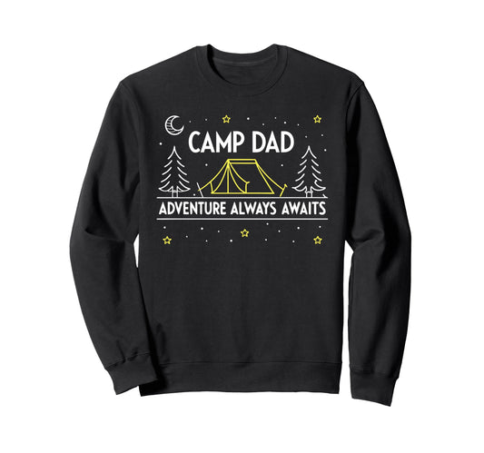 Camping Dad Adventure Camping Sweatshirt - Trendy Graphic for Adults - T-Shirt, Sweatshirt, Hoodie