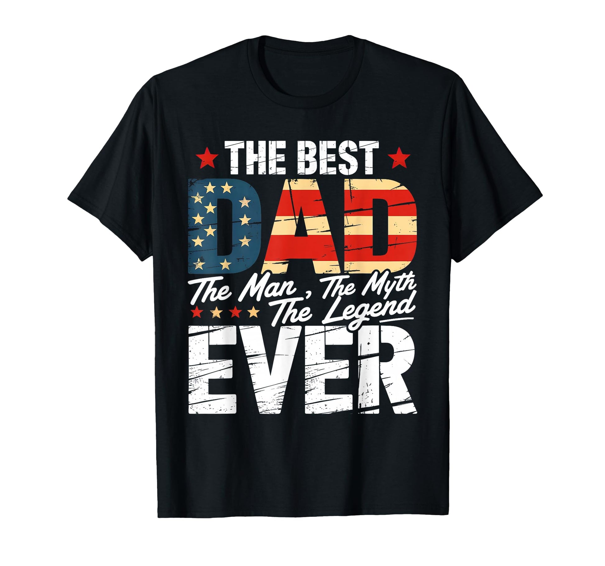 Best Dad Ever Us Flag Best Dad Birthday T-Shirt - Aesthetic Graphic Unisex - T-Shirt, Sweatshirt, Hoodie