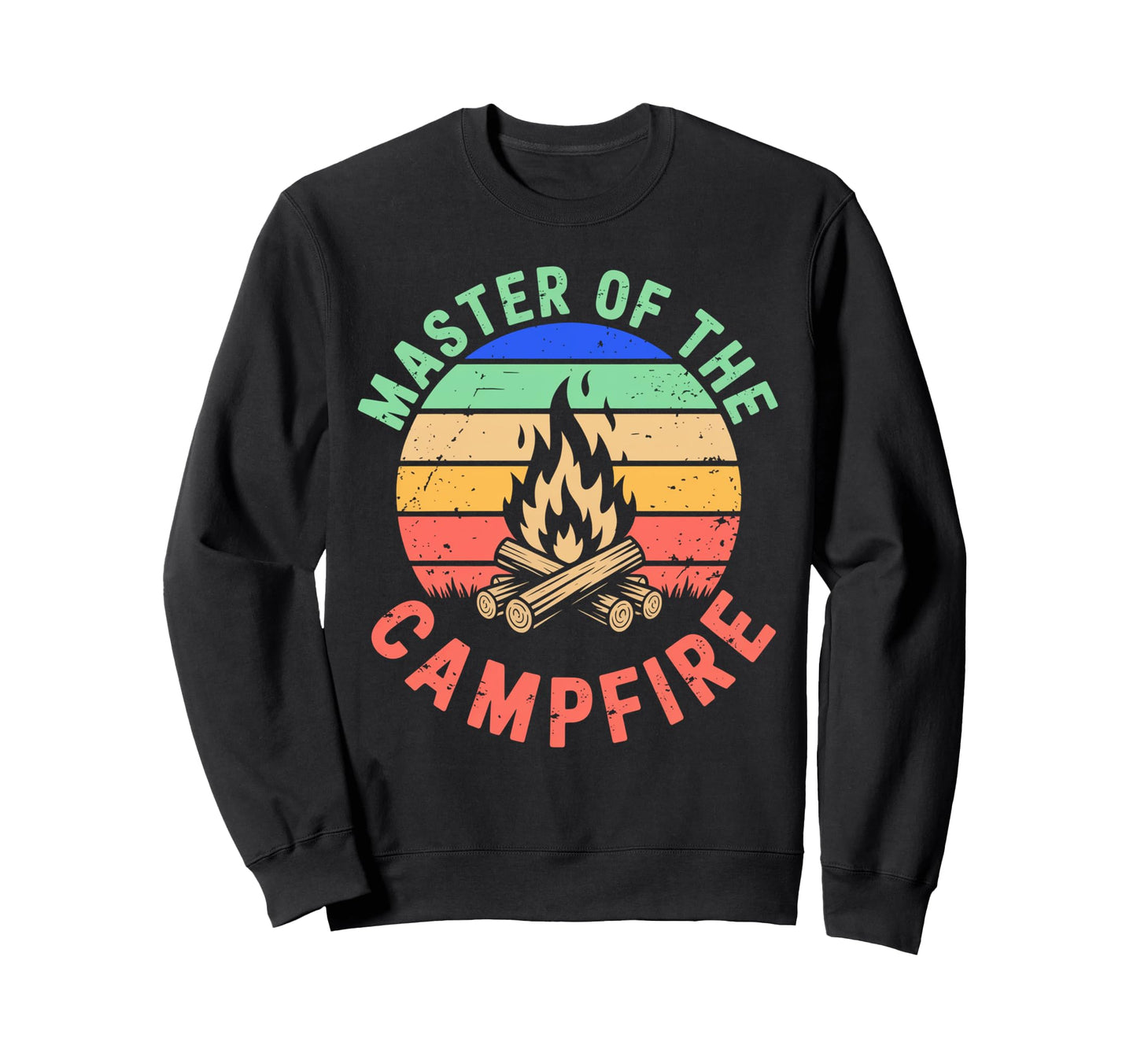 Master Campfire Dad Camping Sweatshirt - Fun Novelty Design for Adults - T-Shirt, Sweatshirt, Hoodie