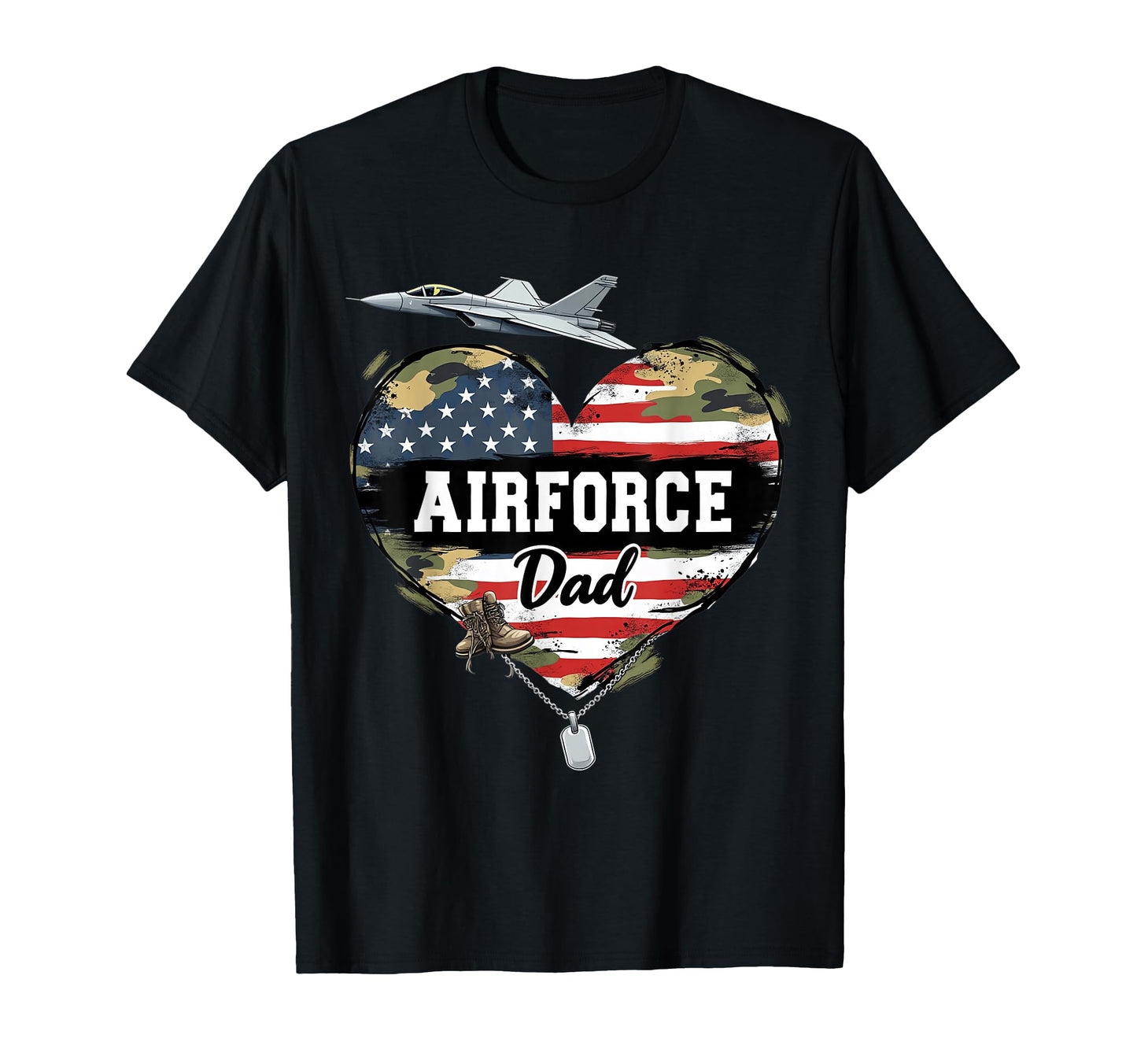 Air Force Dad Patriotic American Flag T-Shirt - Casual Everyday Wear Unisex - T-Shirt, Sweatshirt, Hoodie