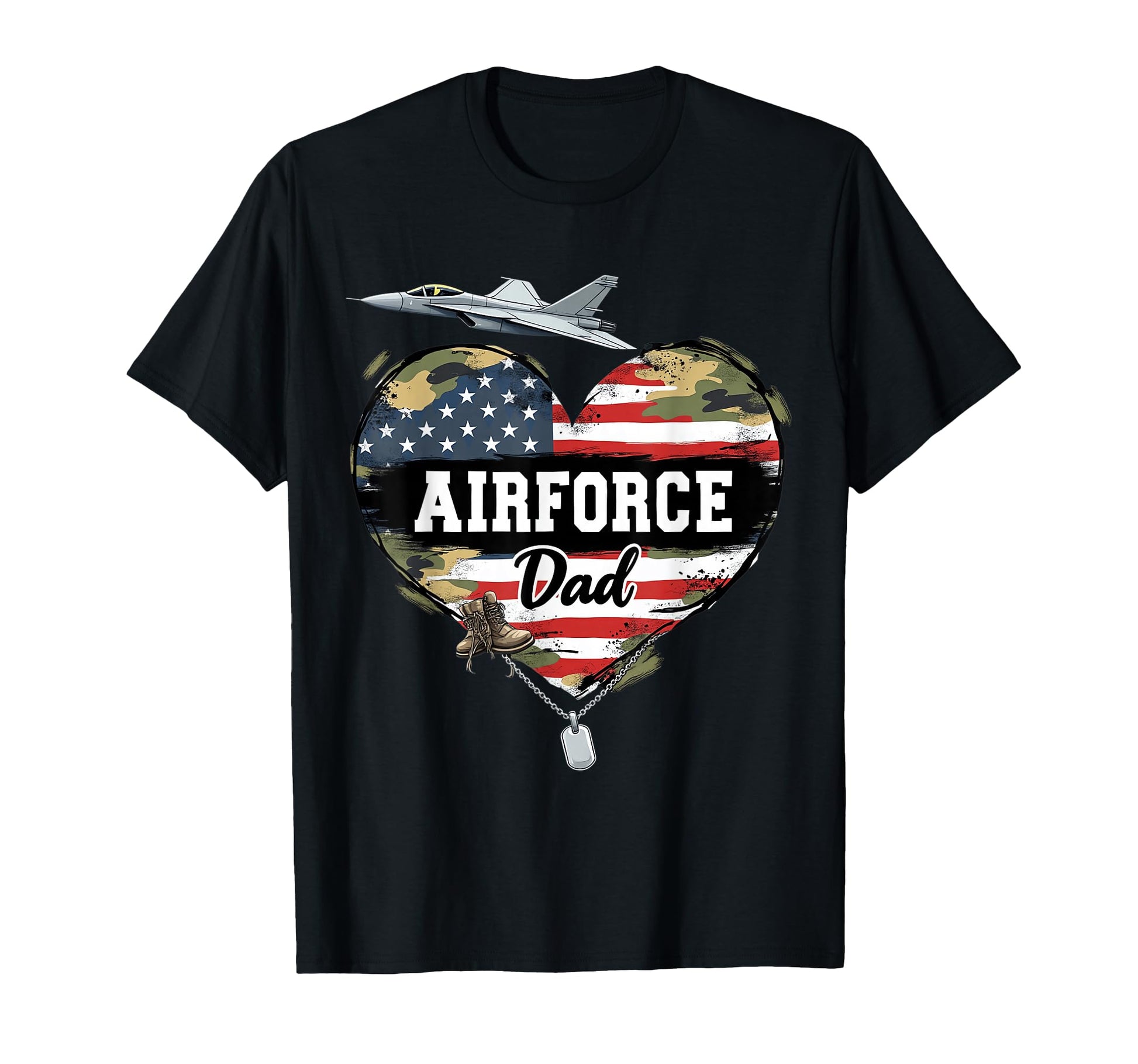 Air Force Dad Patriotic American Flag T-Shirt - Casual Everyday Wear Unisex - T-Shirt, Sweatshirt, Hoodie