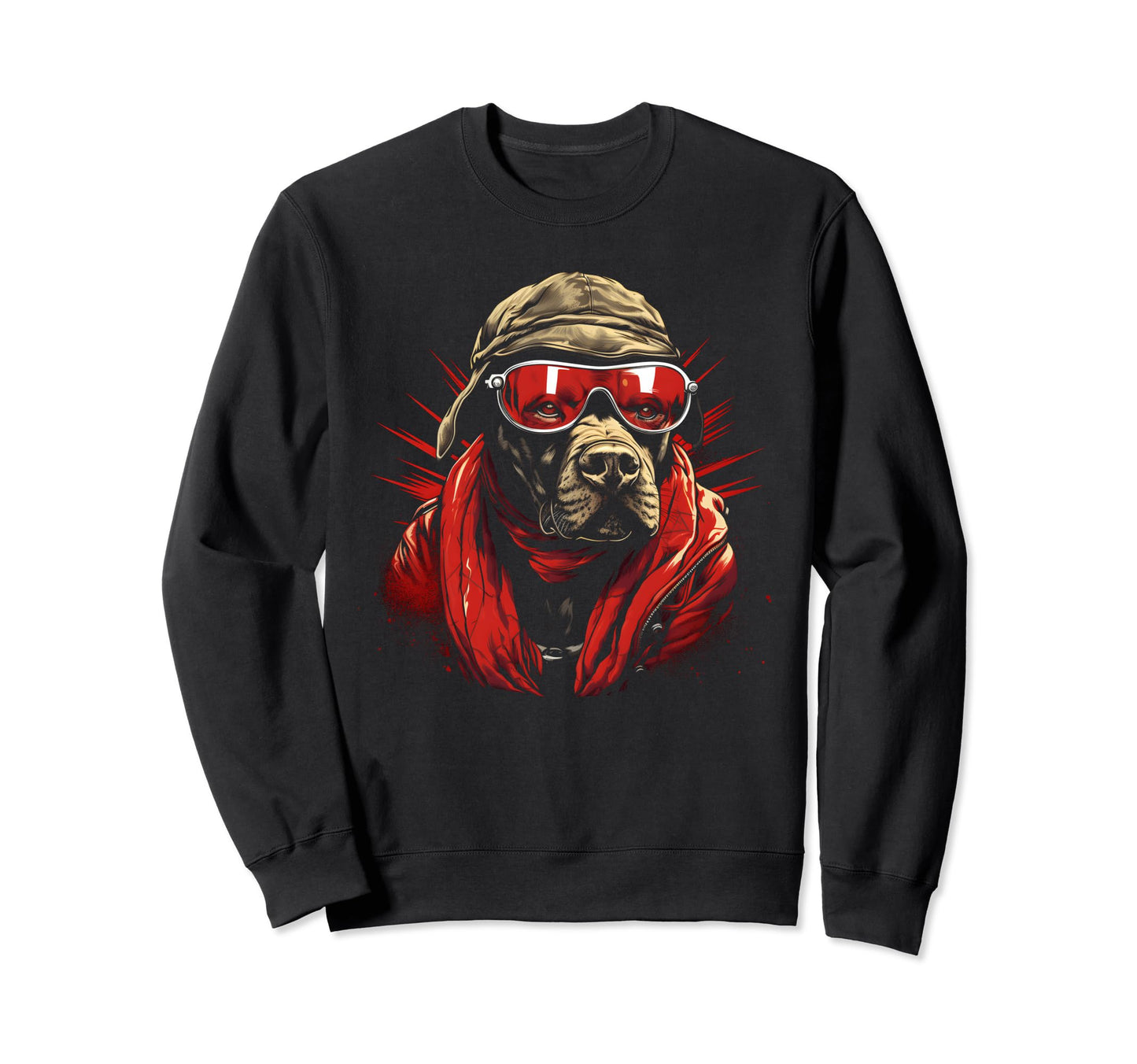 Motorcycle Dad Biker Dog Boxer Dad Sweatshirt - Unique Graphic Men Women - T-Shirt, Sweatshirt, Hoodie
