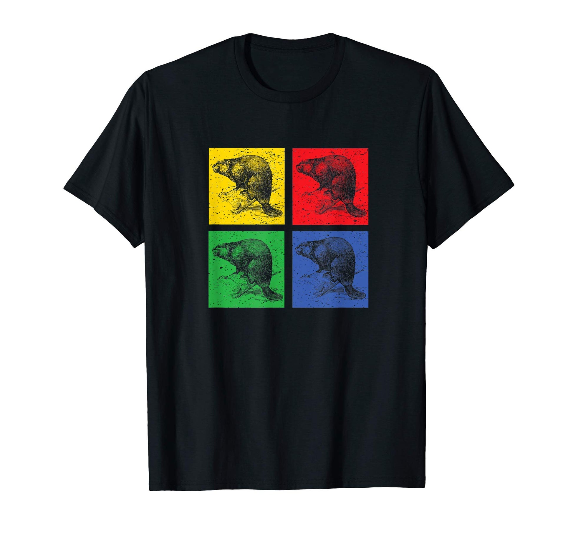 Beaver Pop Art Forest Animal Lover T-Shirt - Graphic Print Unisex - T-Shirt, Sweatshirt, Hoodie