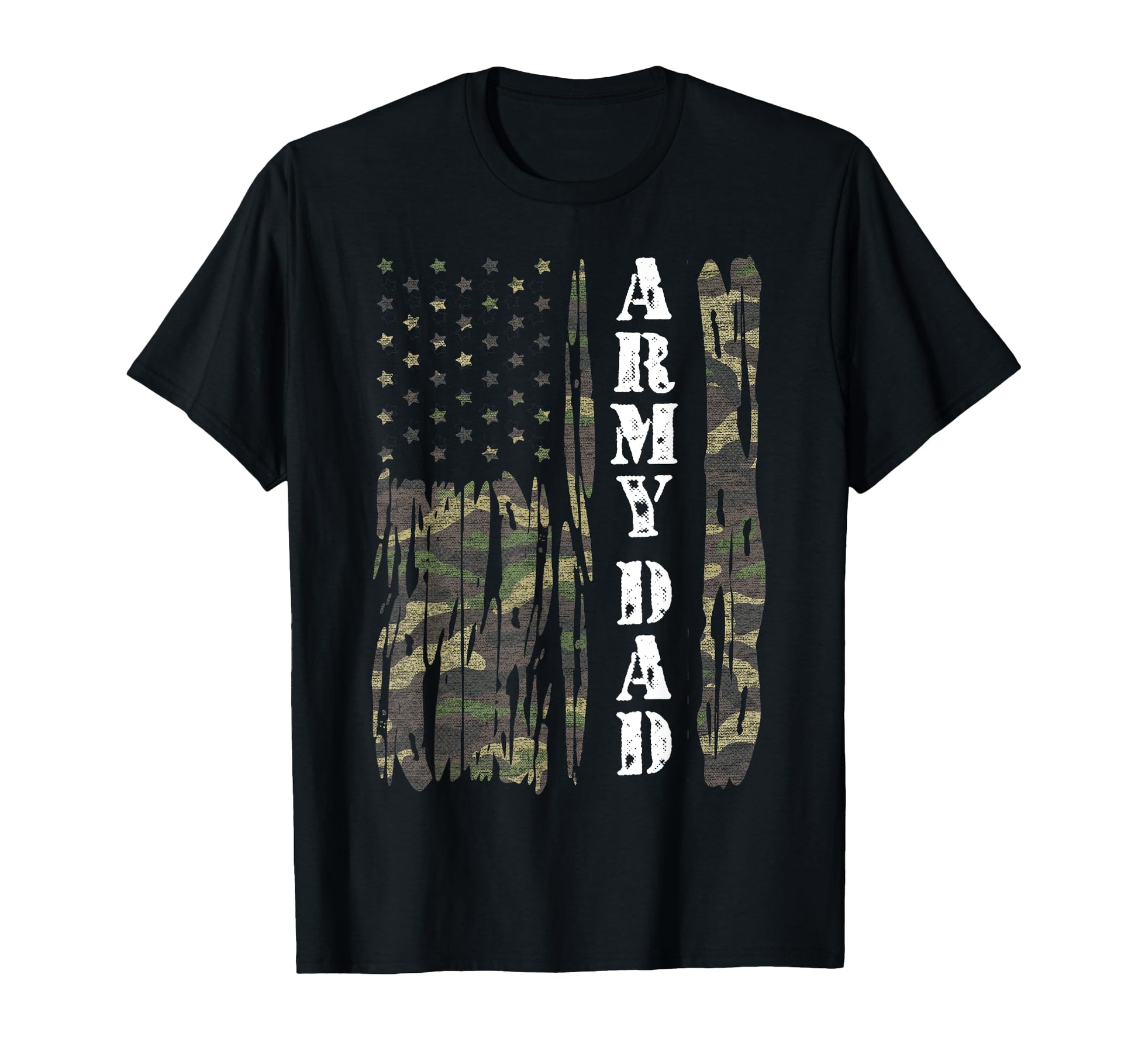 Us Flag Army Dad Veteran Father Fathers T-Shirt - Custom Art Print Unisex - T-Shirt, Sweatshirt, Hoodie