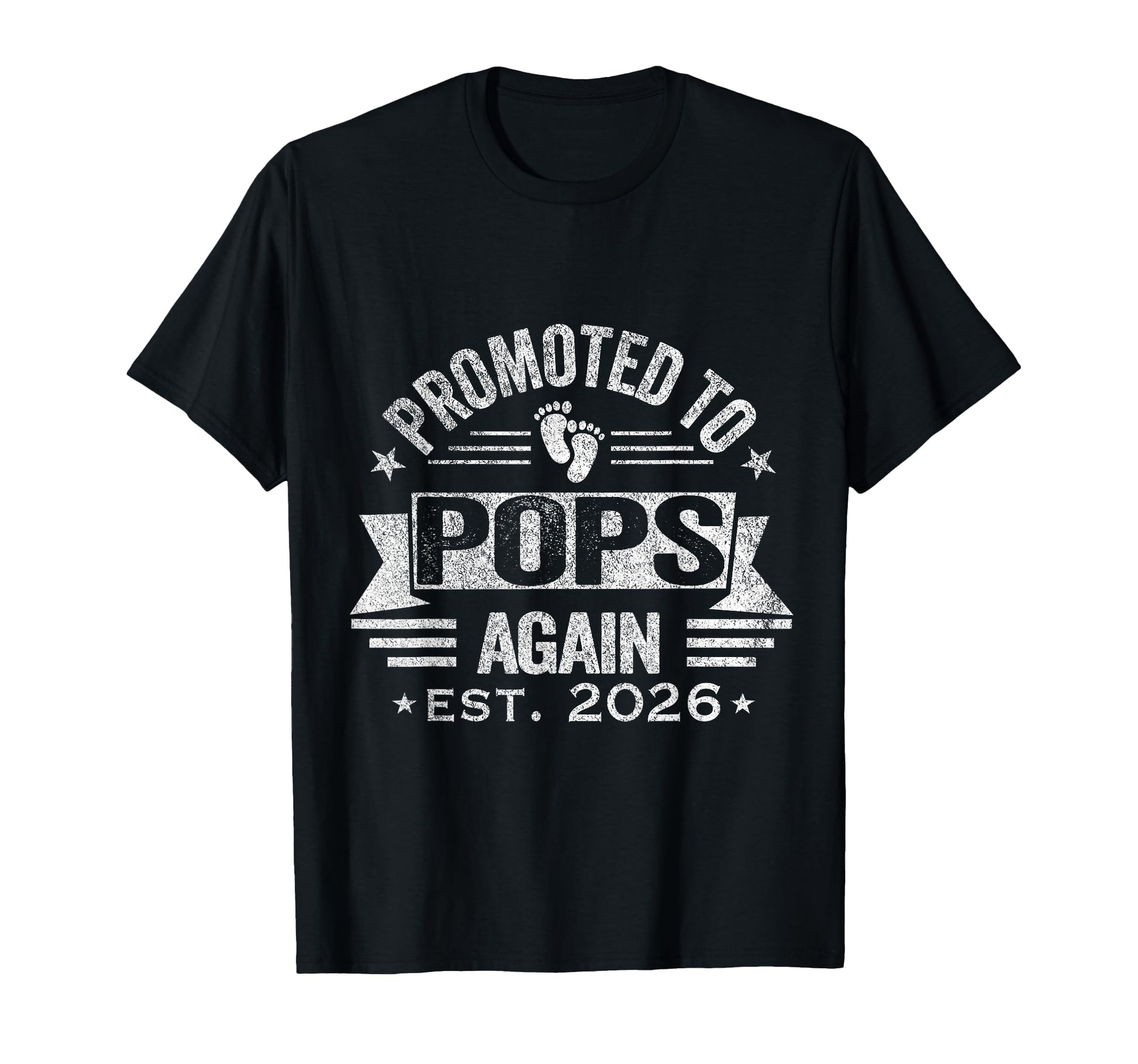 Promoted To Pops Again 2026 Grandpa T-Shirt - Graphic Print Unisex - T-Shirt, Sweatshirt, Hoodie
