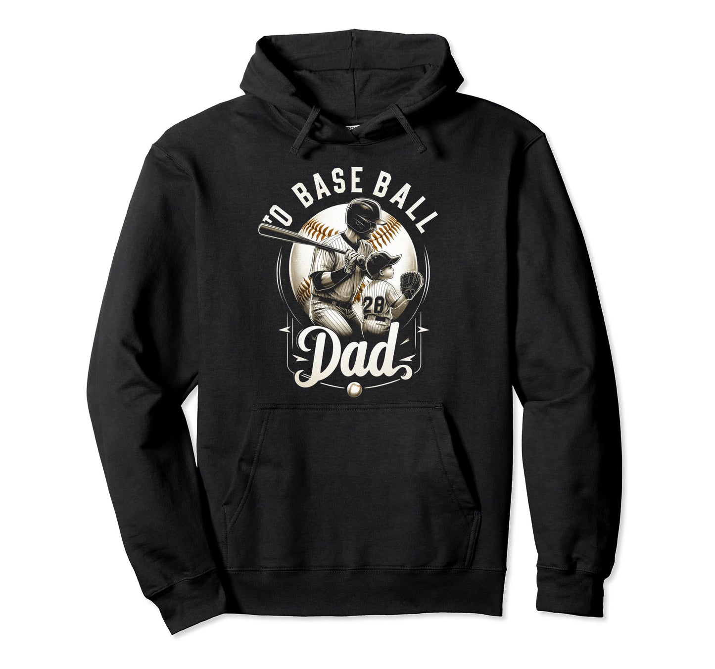 Baseball Dad Fathers Day Hoodie - Aesthetic Graphic Unisex - T-Shirt, Sweatshirt, Hoodie