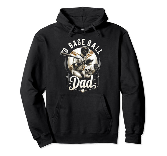Baseball Dad Fathers Day Hoodie - Aesthetic Graphic Unisex - T-Shirt, Sweatshirt, Hoodie