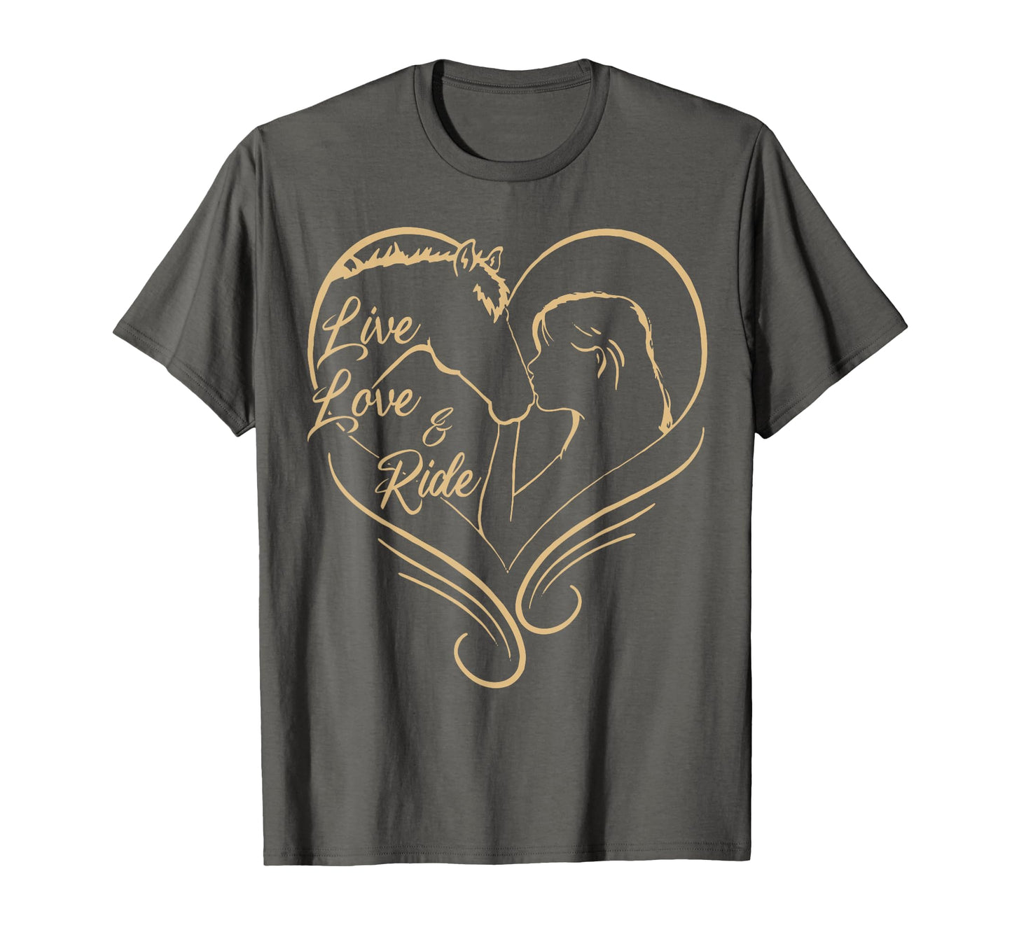 Horse Live Love And Ride Horseback T-Shirt - Custom Art Print Men Women - T-Shirt, Sweatshirt, Hoodie