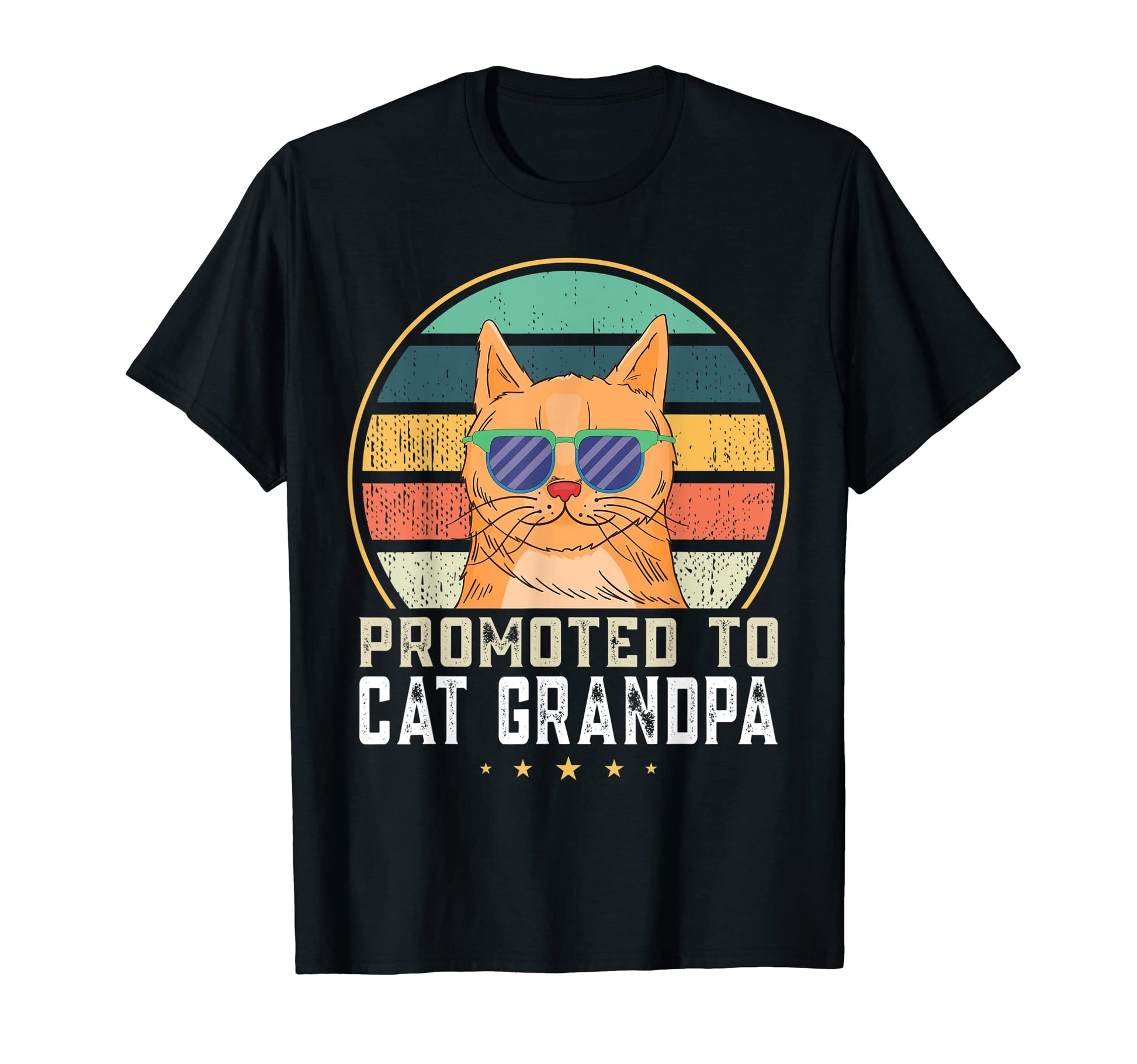 Mens Promoted To Cat Grandpa Grandpa T-Shirt - Novelty Apparel Men Women - T-Shirt, Sweatshirt, Hoodie